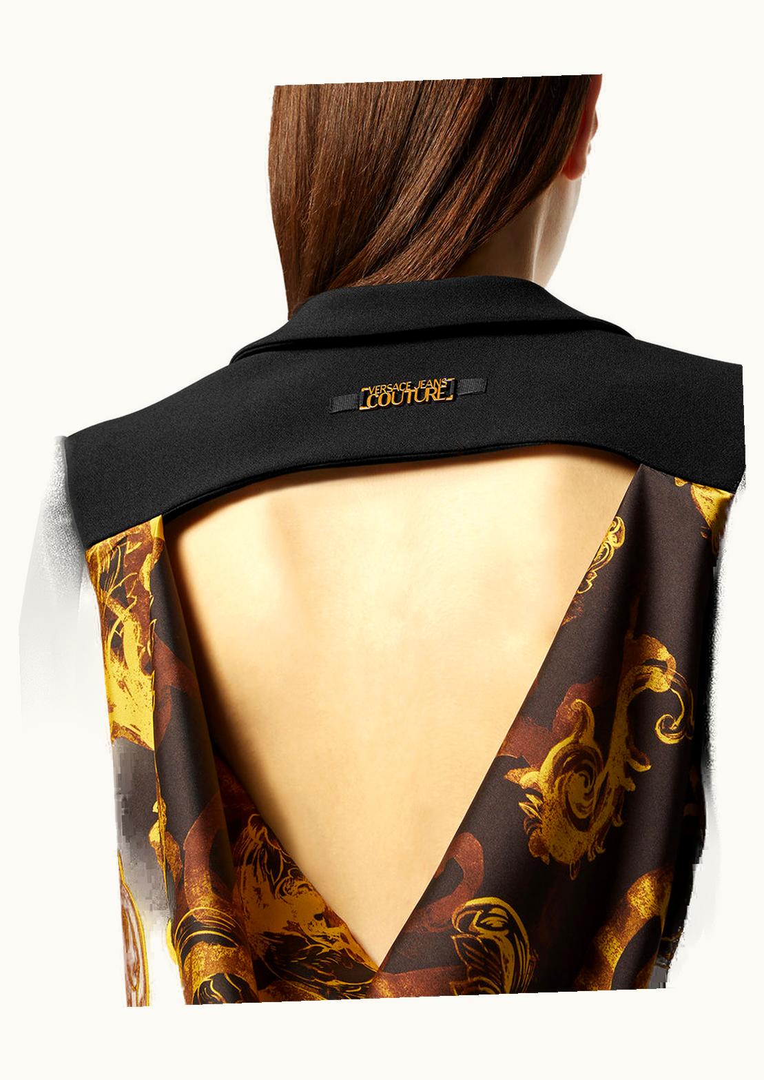 Versace Versace Draped Watercolour Couture Blazer Black, Print