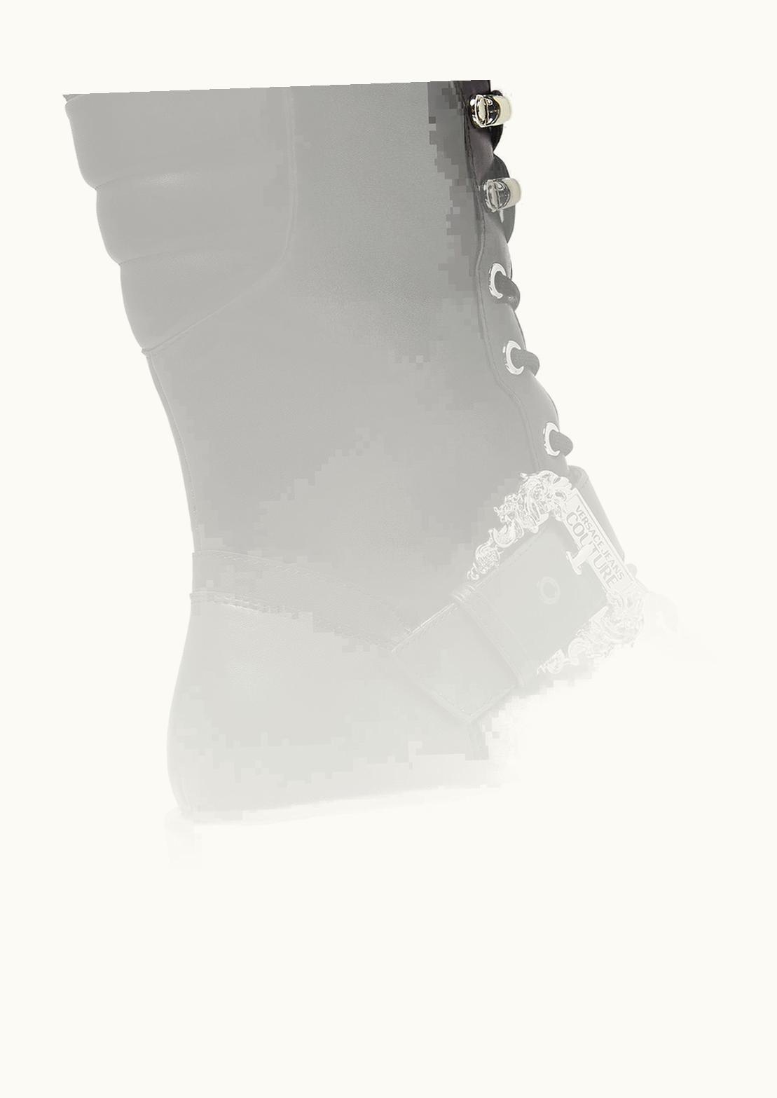 Versace Versace Baroque Buckle Ankle Combat Boots Black