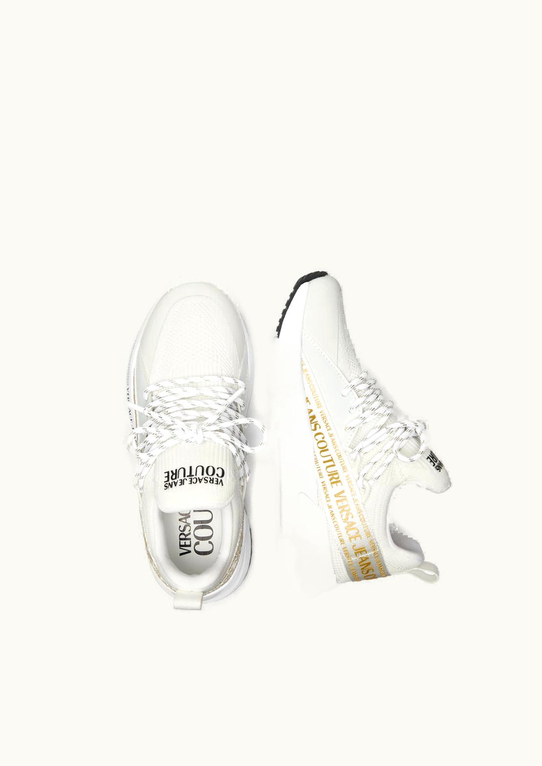 Versace Versace Dynamic Logo Trainers White, Print