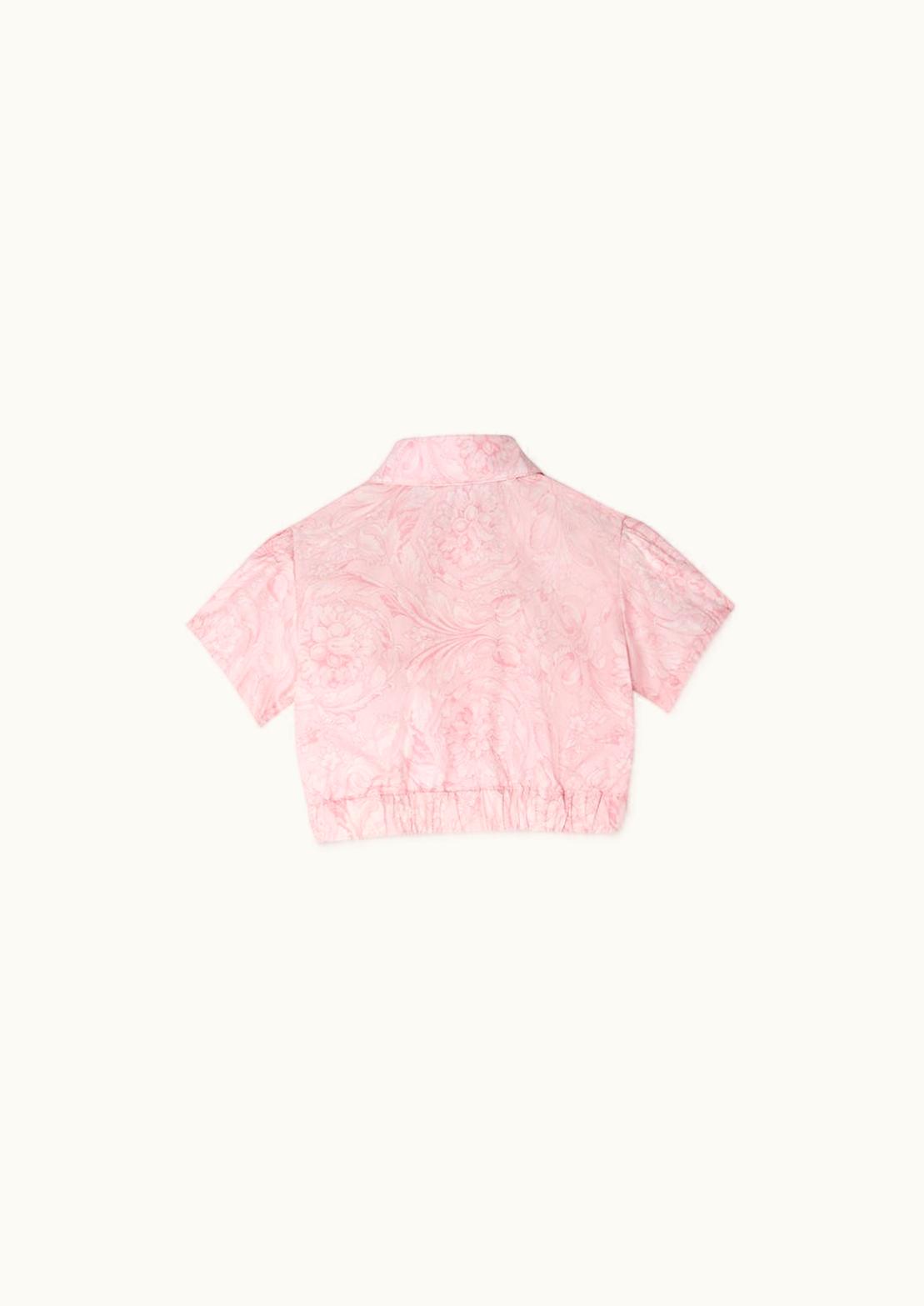 Versace Versace Embroidered Barocco Baby Shirt Pink