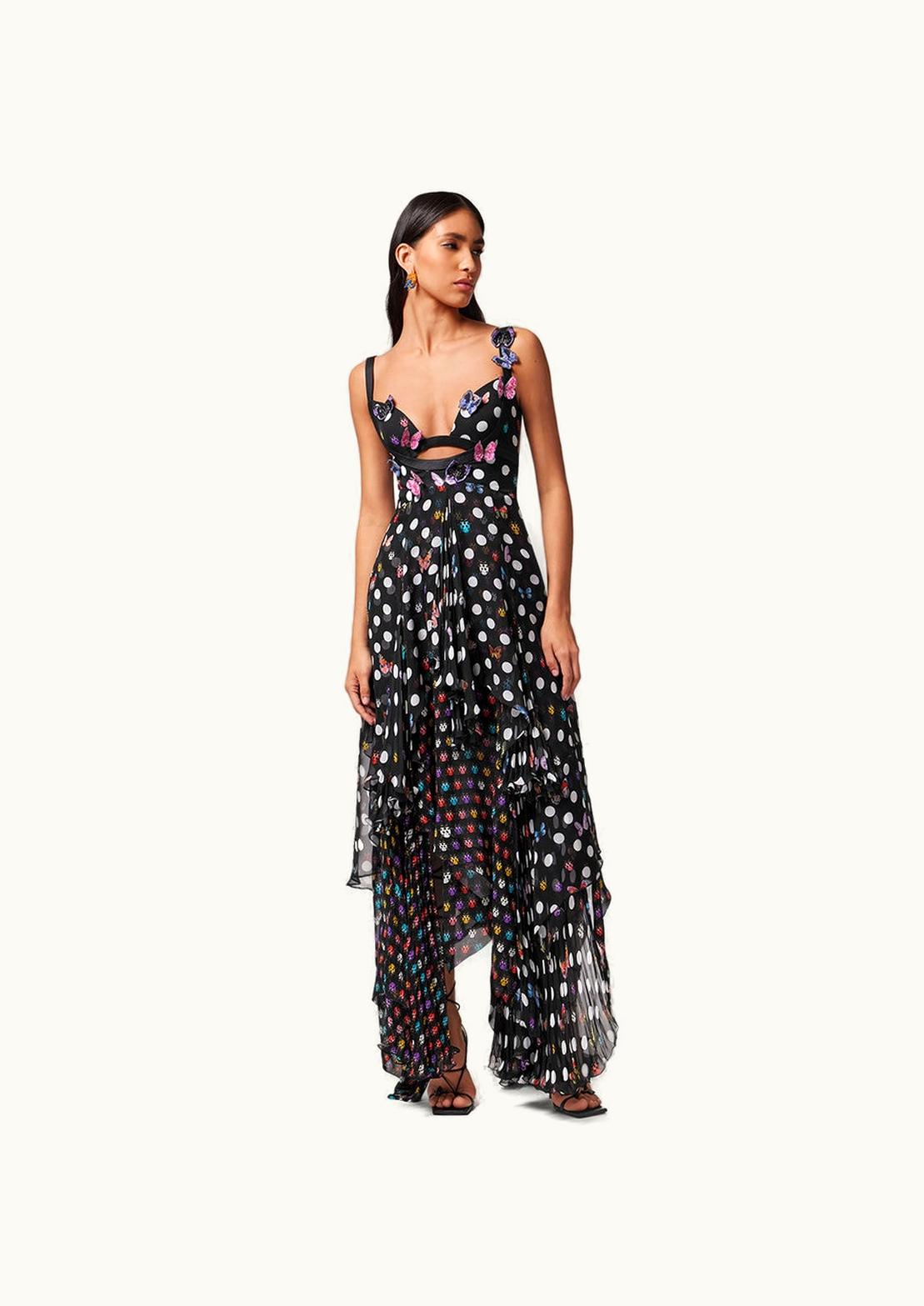 Versace Versace x Dua Lipa Butterflies & Ladybugs Silk Chiffon Gown