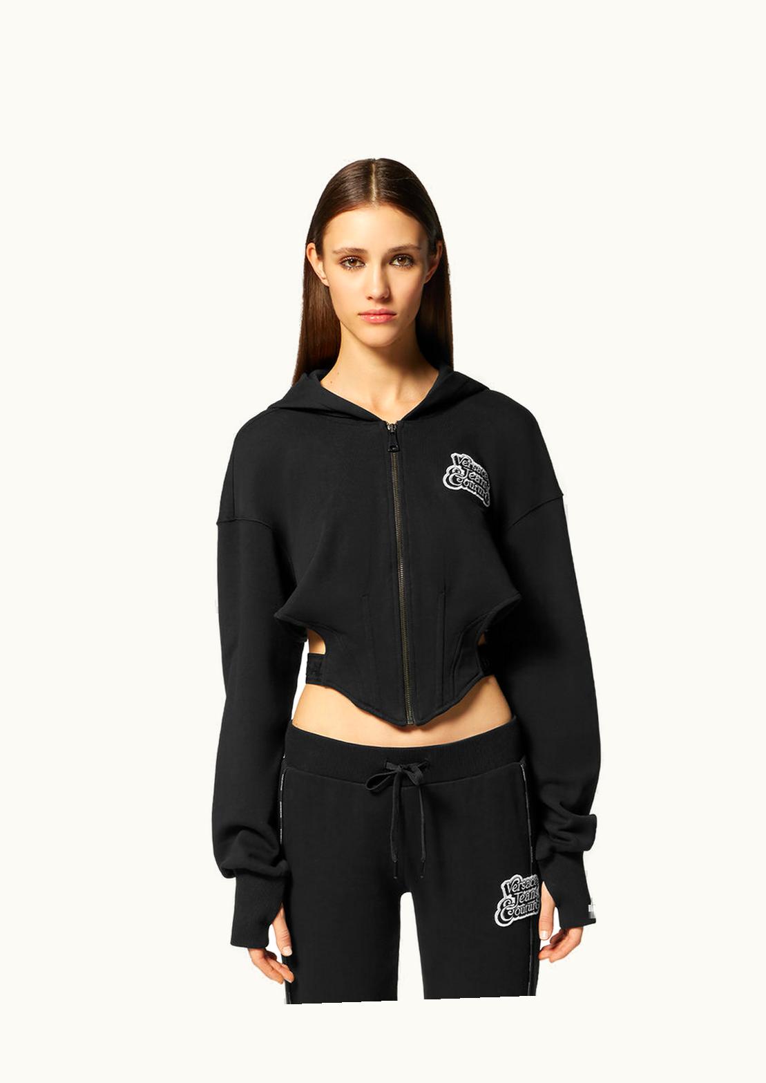 Versace Versace Embroidered Logo Hoodie Black, Print