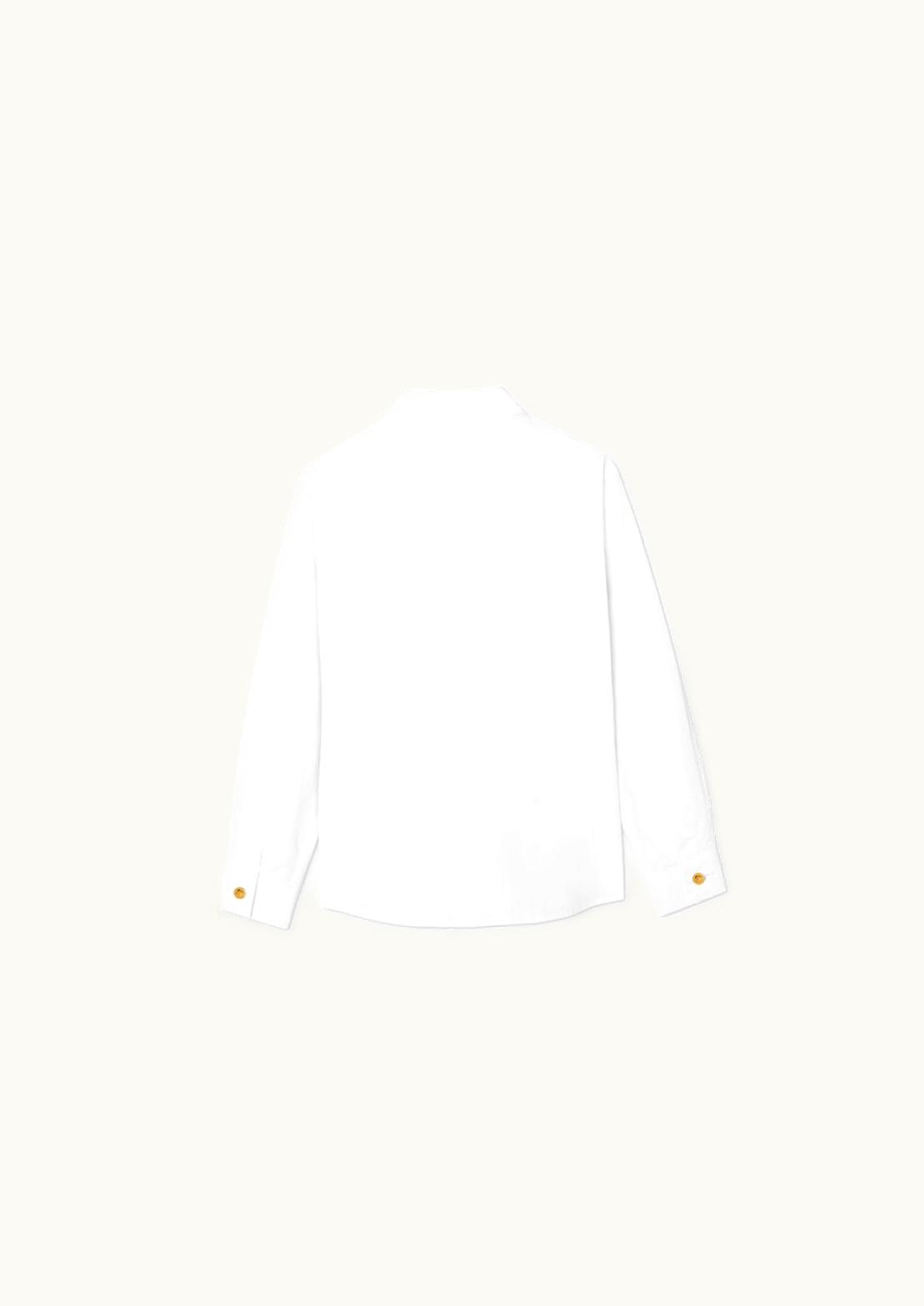 Versace Versace Embroidered Medusa Kids Shirt White, Print