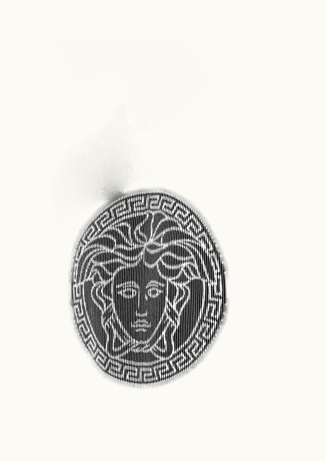 Versace Versace Embroidered Medusa Sliced T-Shirt Black