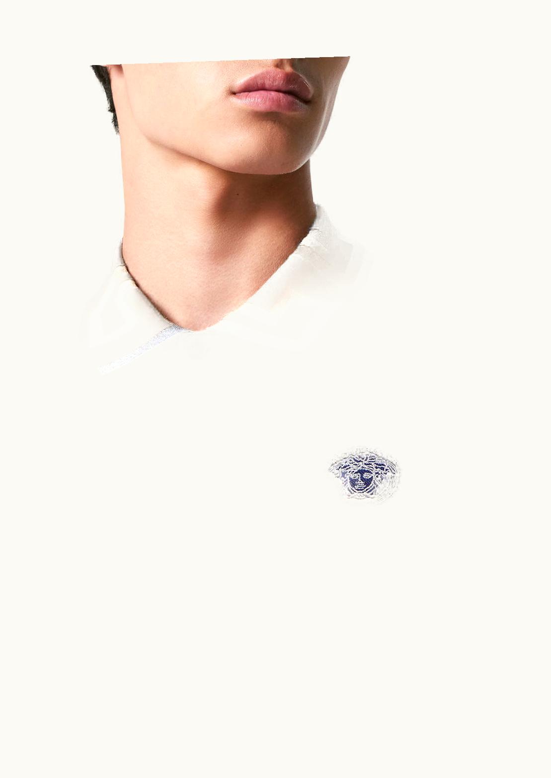 Versace Versace Greca Collar Polo Shirt Blue