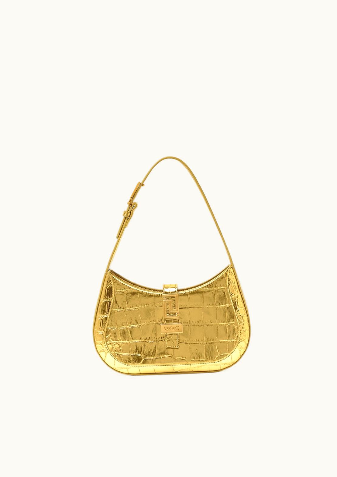 Versace Versace Greca Goddess Metallic Small Hobo Bag