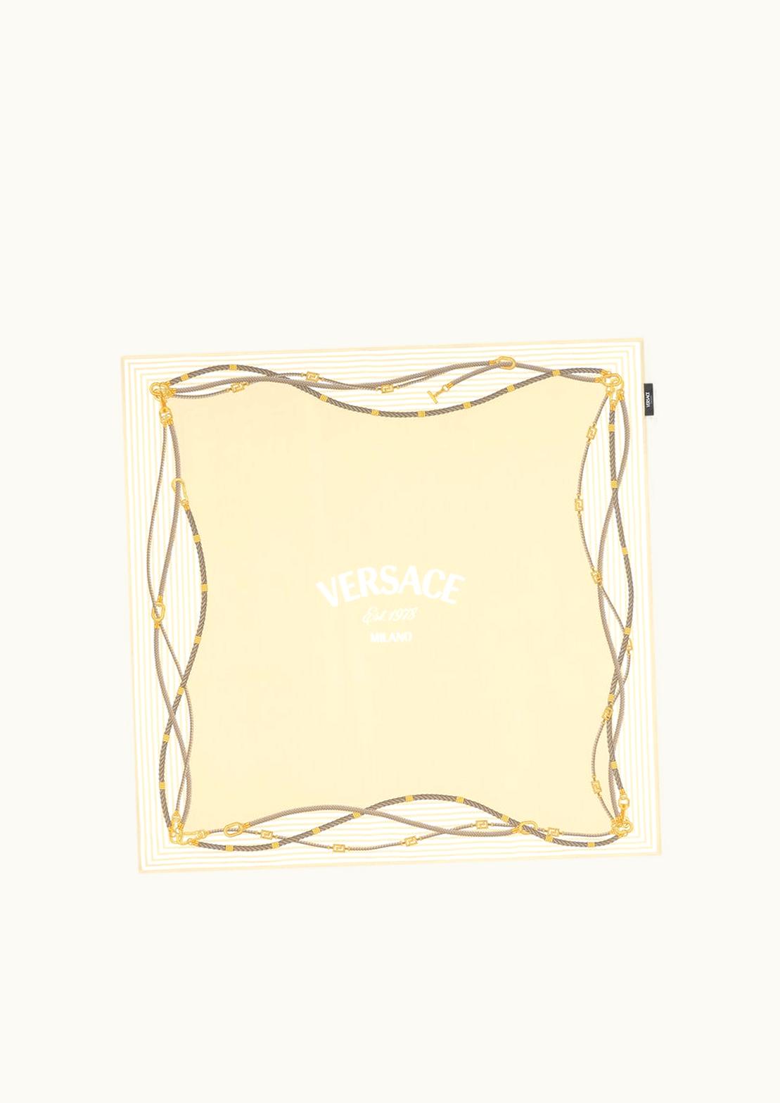 Versace Versace Greca Nautical Large Silk Foulard 90 CM Beige
