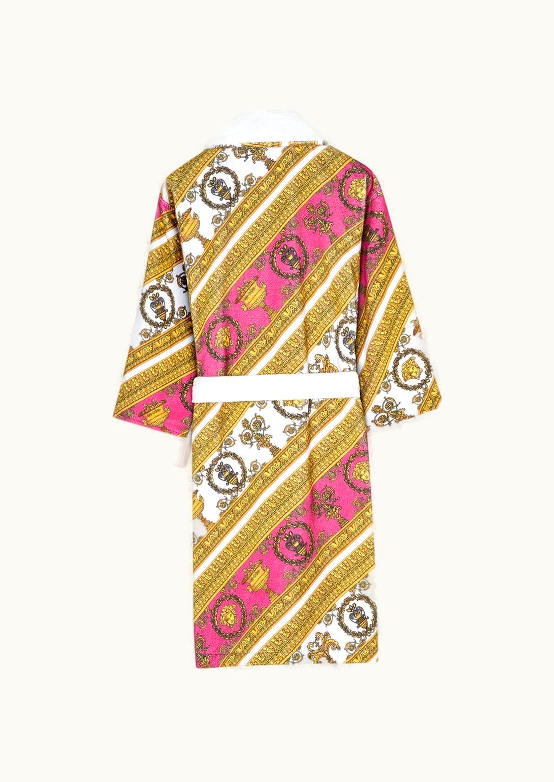 Versace Versace Baroque Print Shawl-Collar Bathrobe Pink