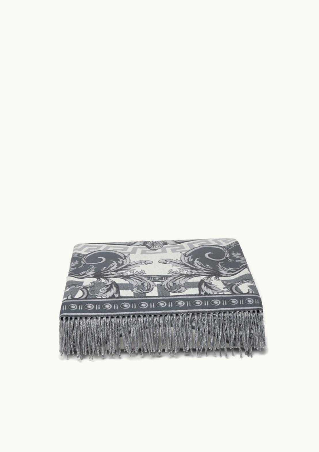 Versace Versace La Coupe Des Dieux Fringed Blanket Print