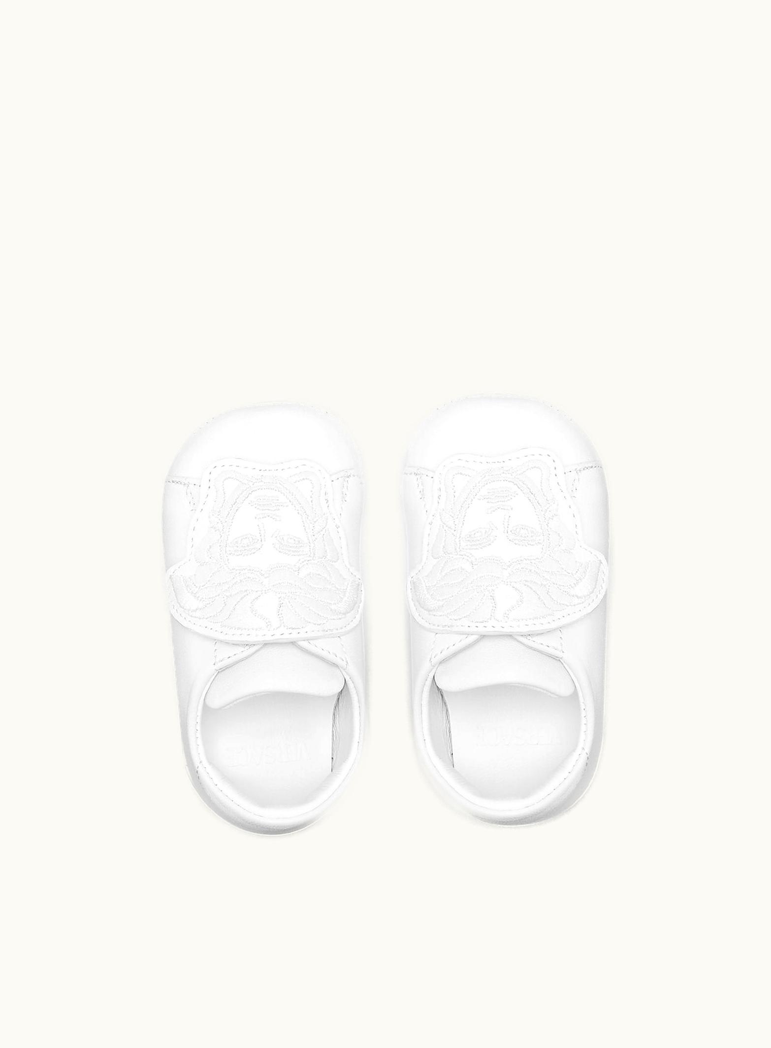 Versace Versace La Medusa Baby Trainers White - Mini Medusa Leather Sneakers White