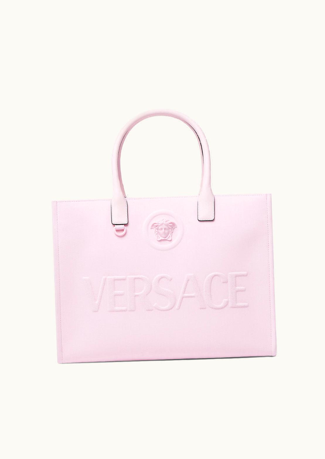 Versace Versace La Medusa Canvas Large Tote Bag Pink