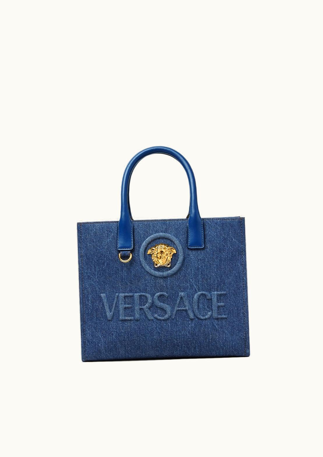 Versace Versace La Medusa Denim Small Tote Bag