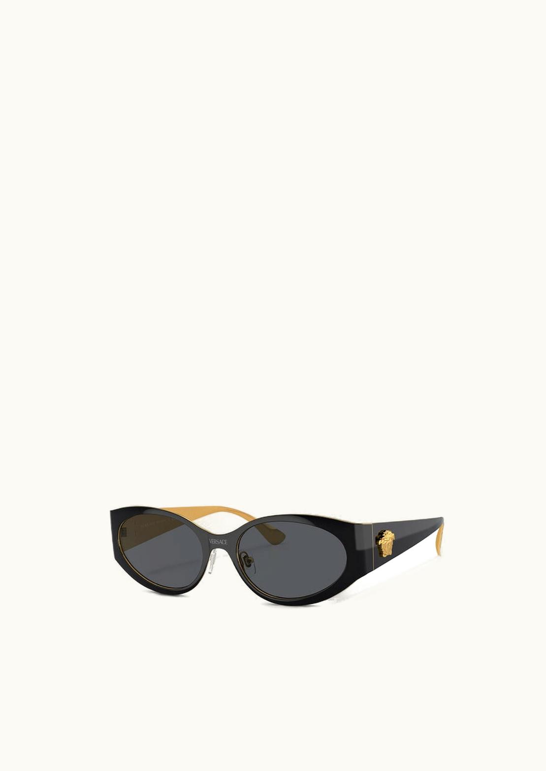 Versace Versace La Medusa Oval Sunglasses Black