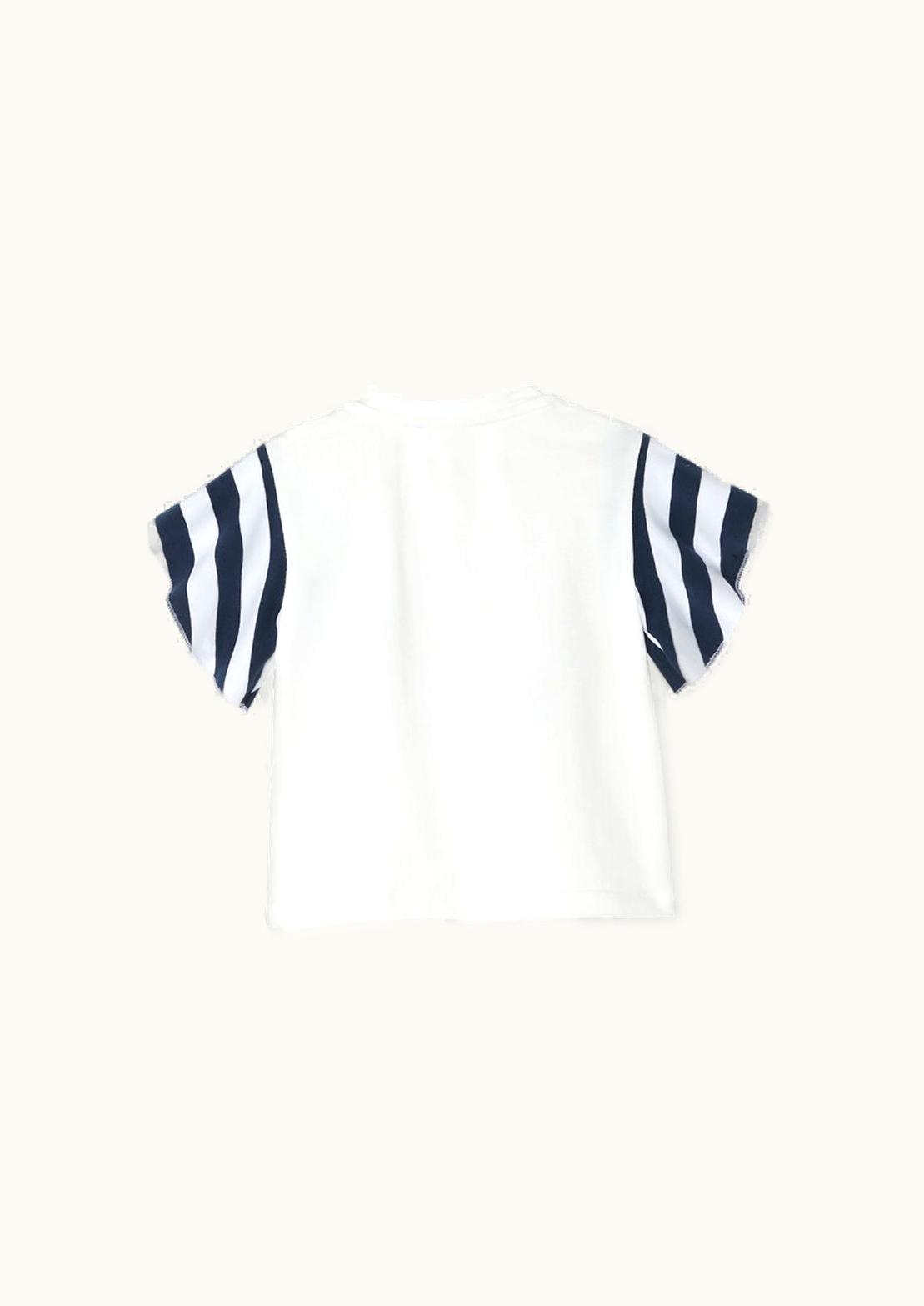 Versace Versace Ancora Baby T-Shirt Stripe Ruffle Nautical Blue