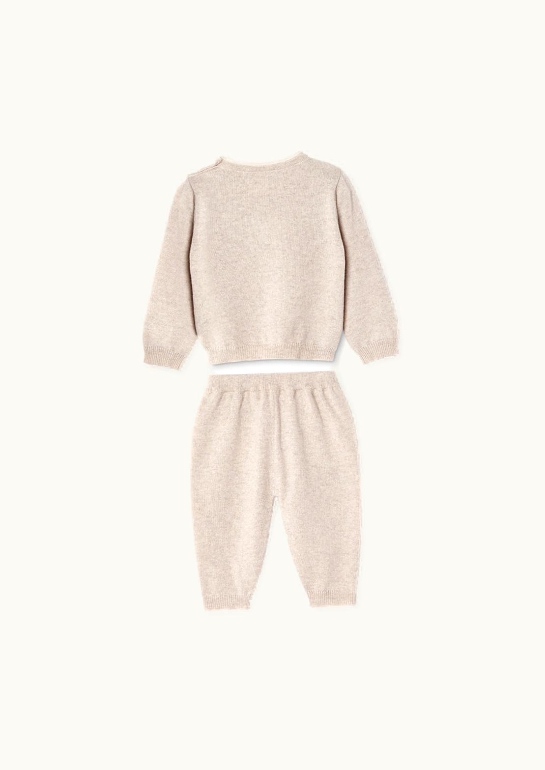 Versace Versace Logo Baby Knit Set Beige