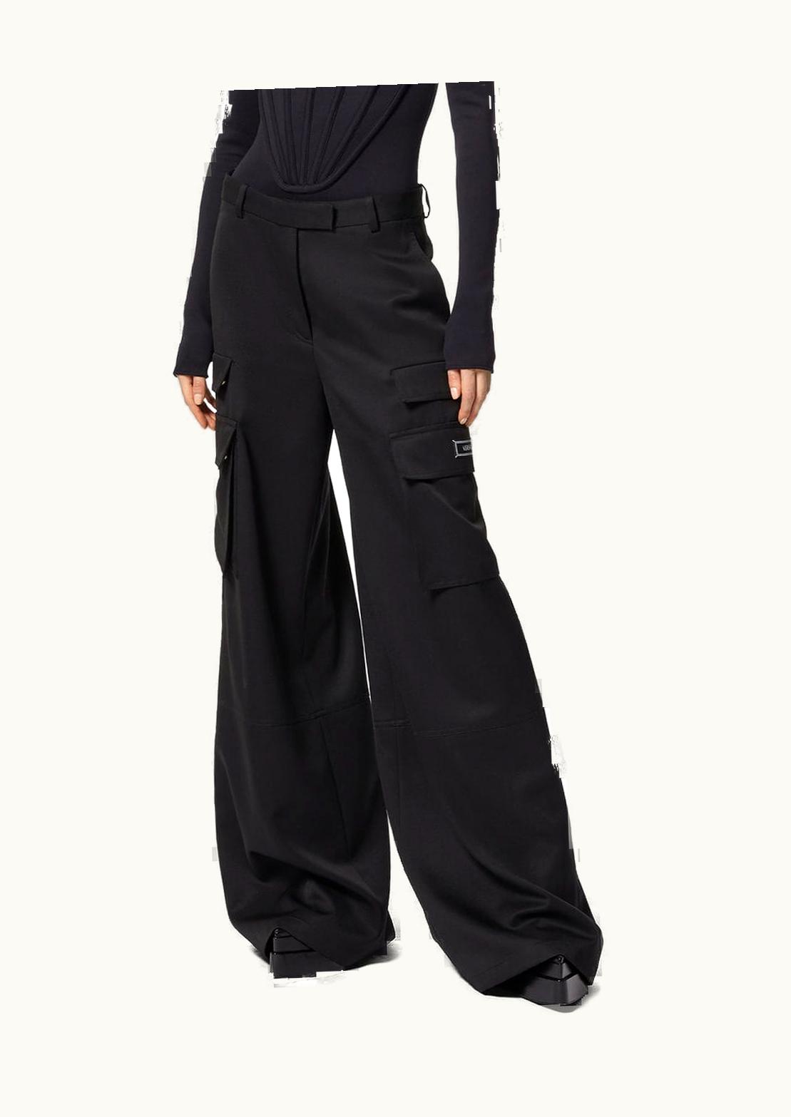 Versace Versace Logo Cargo Trousers Black