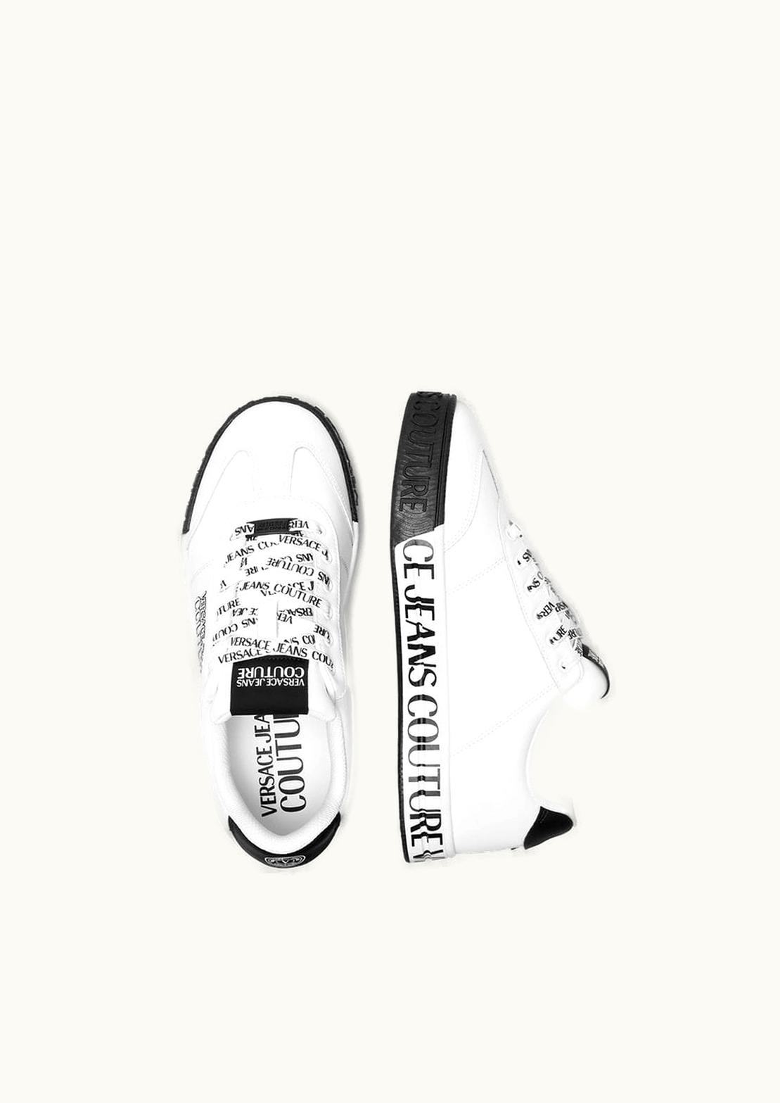 Versace Versace Logo Court 88 Low Top Trainers White, Print