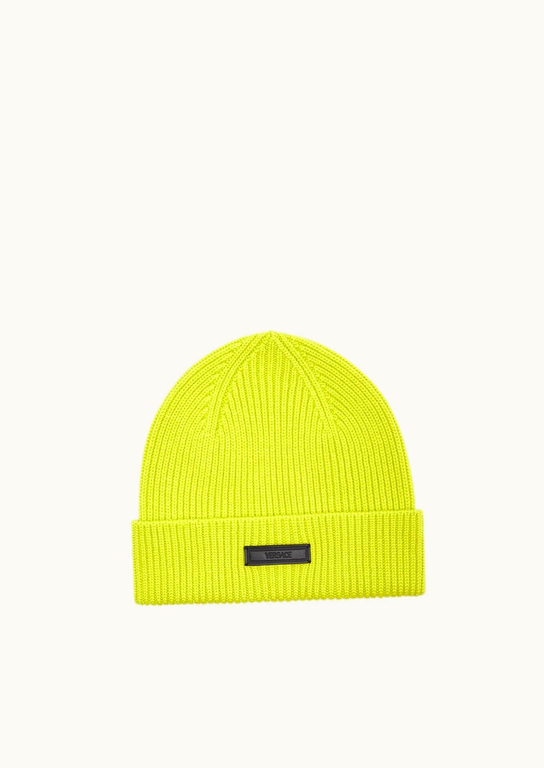 Versace Versace Logo Knit Beanie Yellow