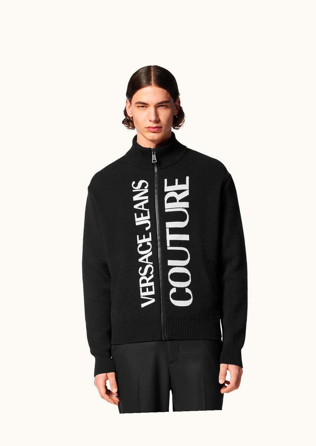 Versace Versace Logo Knit Wool Jumper Black