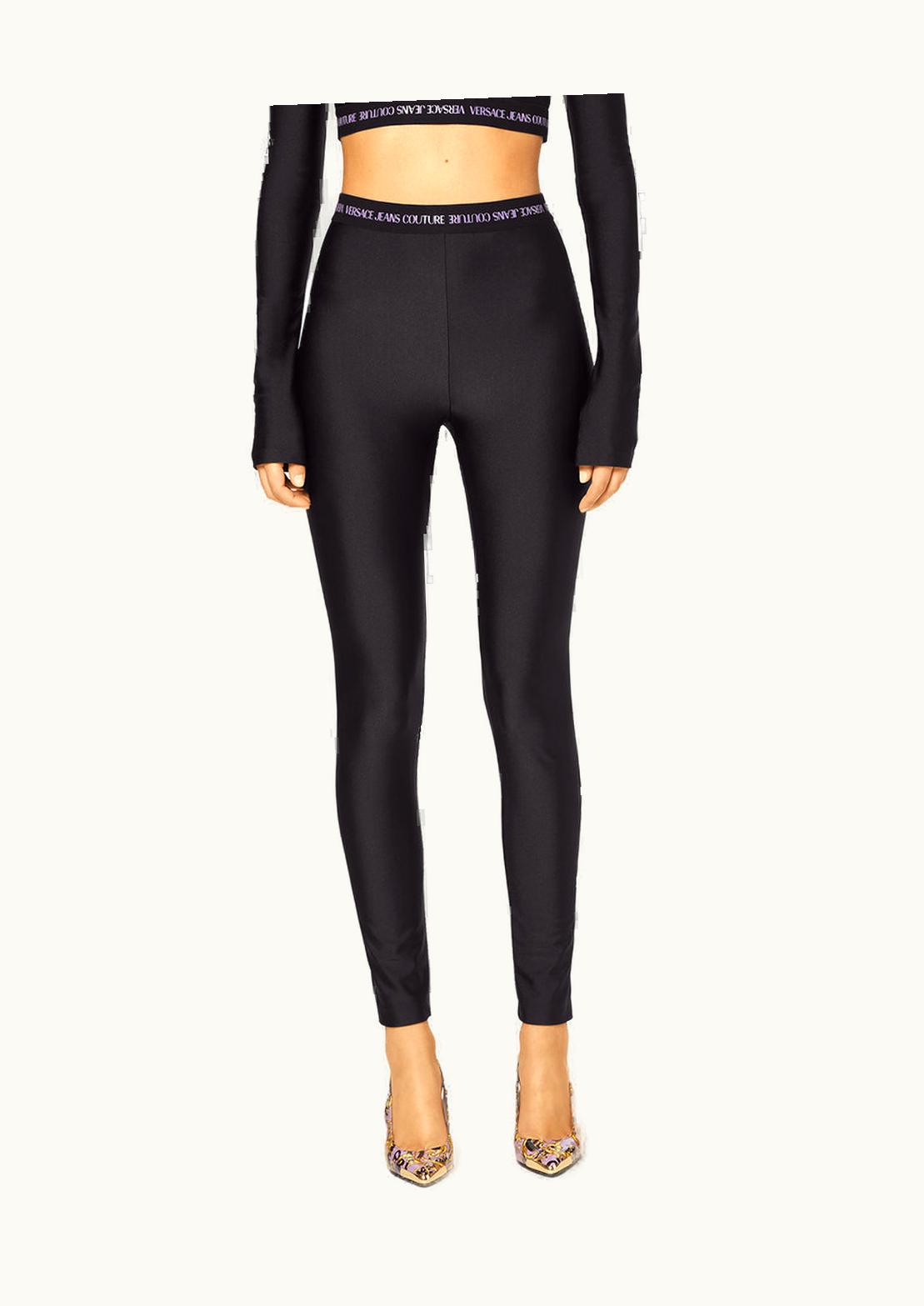 Versace Versace Logo Jacquard Leggings Black