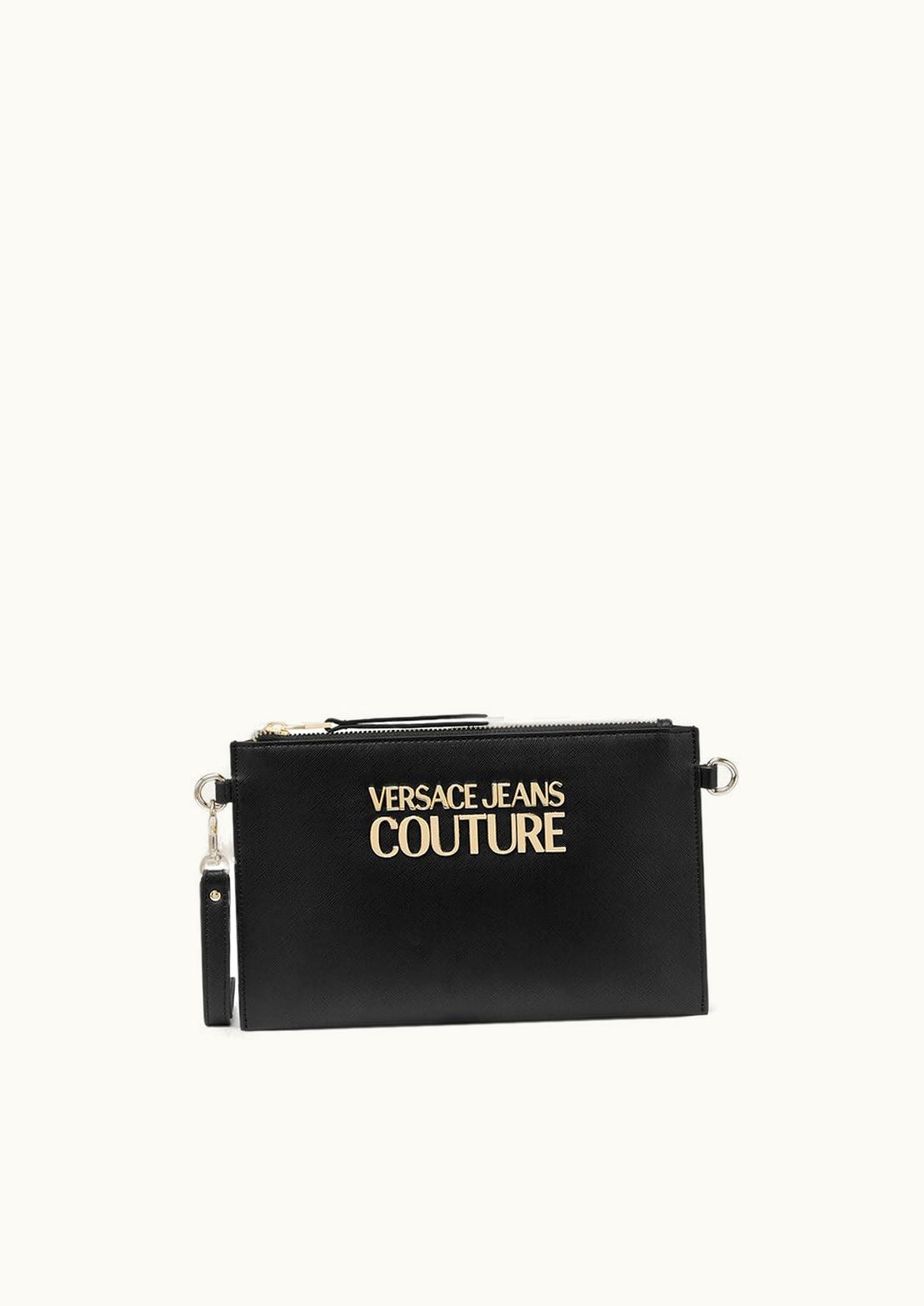 Versace Versace Logo Lock Crossbody Bag Black, Print