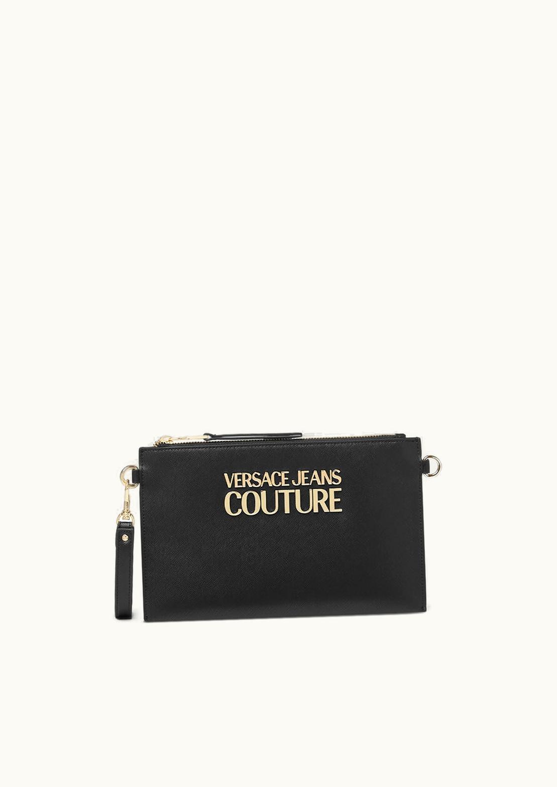 Versace Versace Logo Lock Pouch Black, Print
