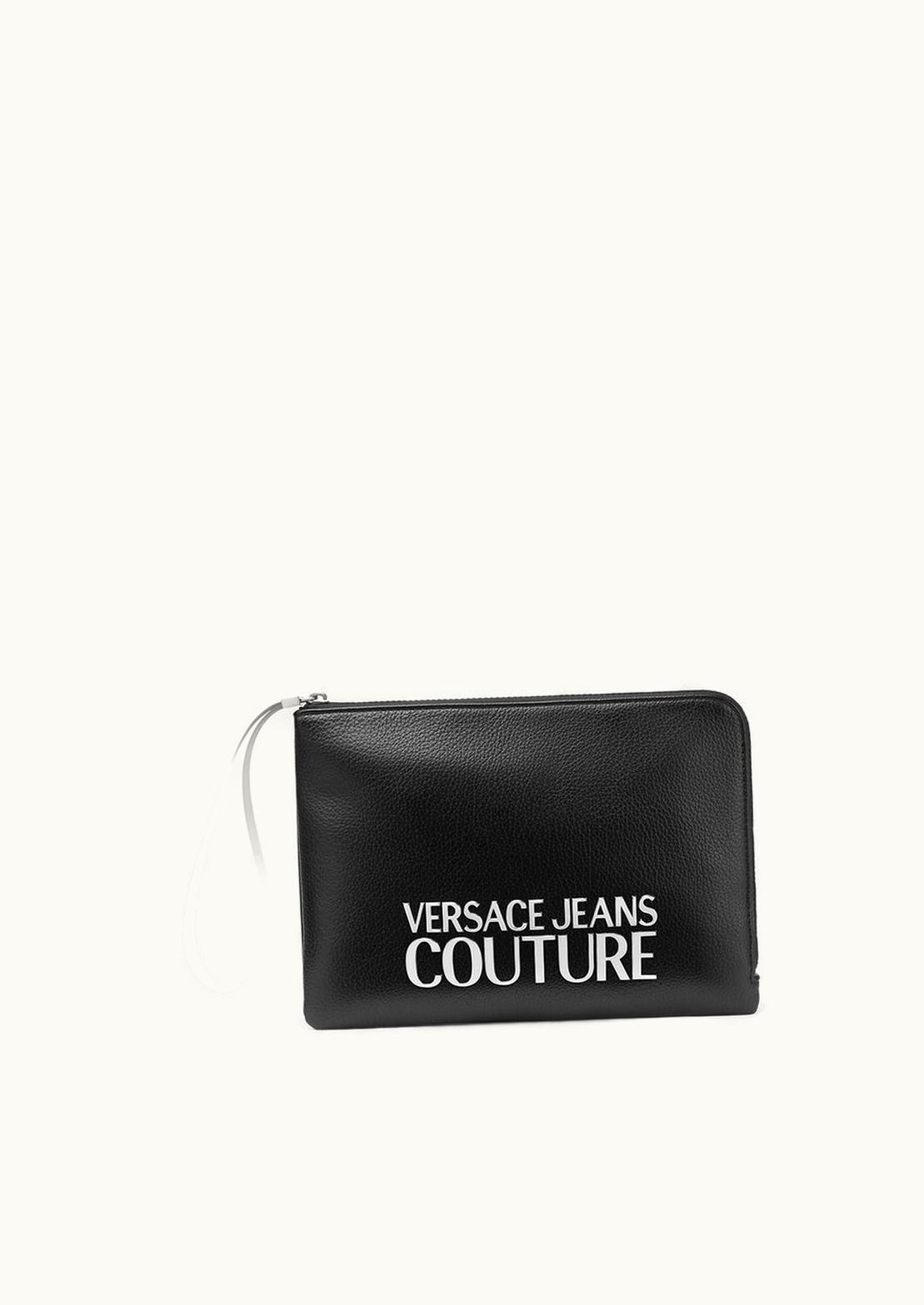 Versace Versace Logo Lock Pouch Black, White