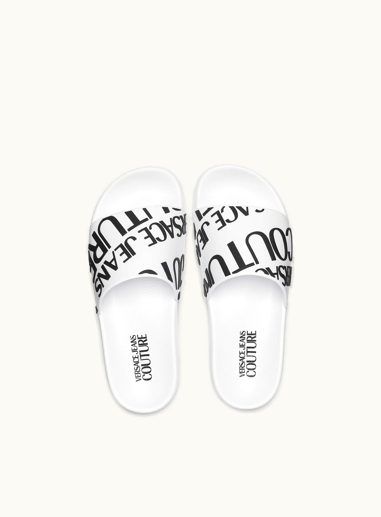 Versace Versace Logo Sliders White, Print