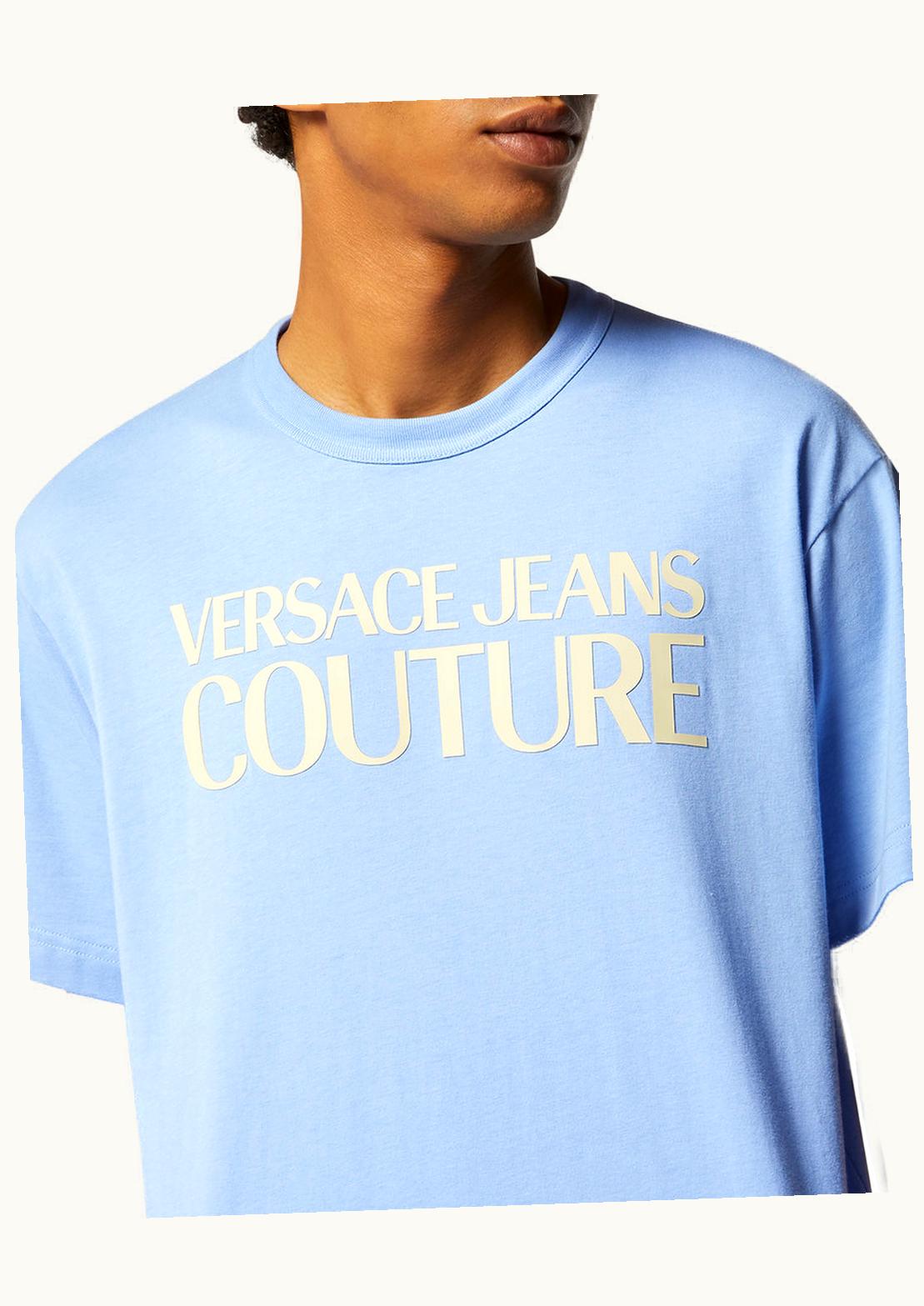 Versace Versace Logo T-Shirt Blue, Print