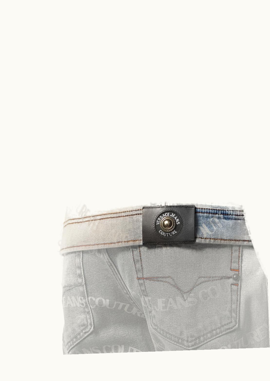 Versace Versace Logowave Institutional Piece Number V-Emblem Denim Jacket Blue