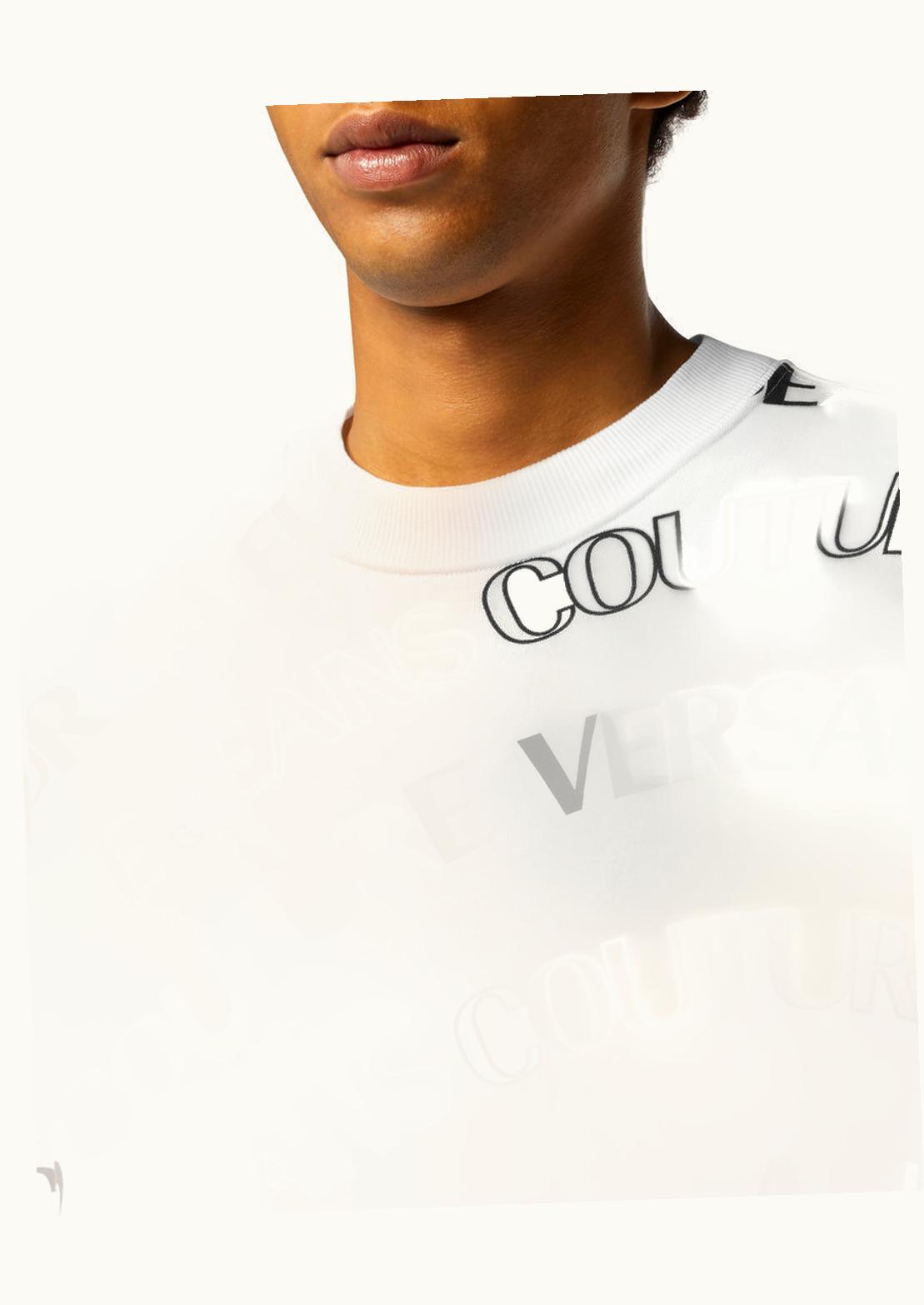 Versace Versace Logowave Crewneck Sweatshirt White