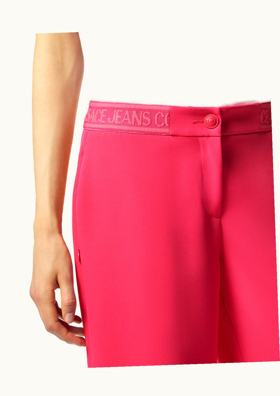 Versace Versace Logo Wide Leg Trousers Pink