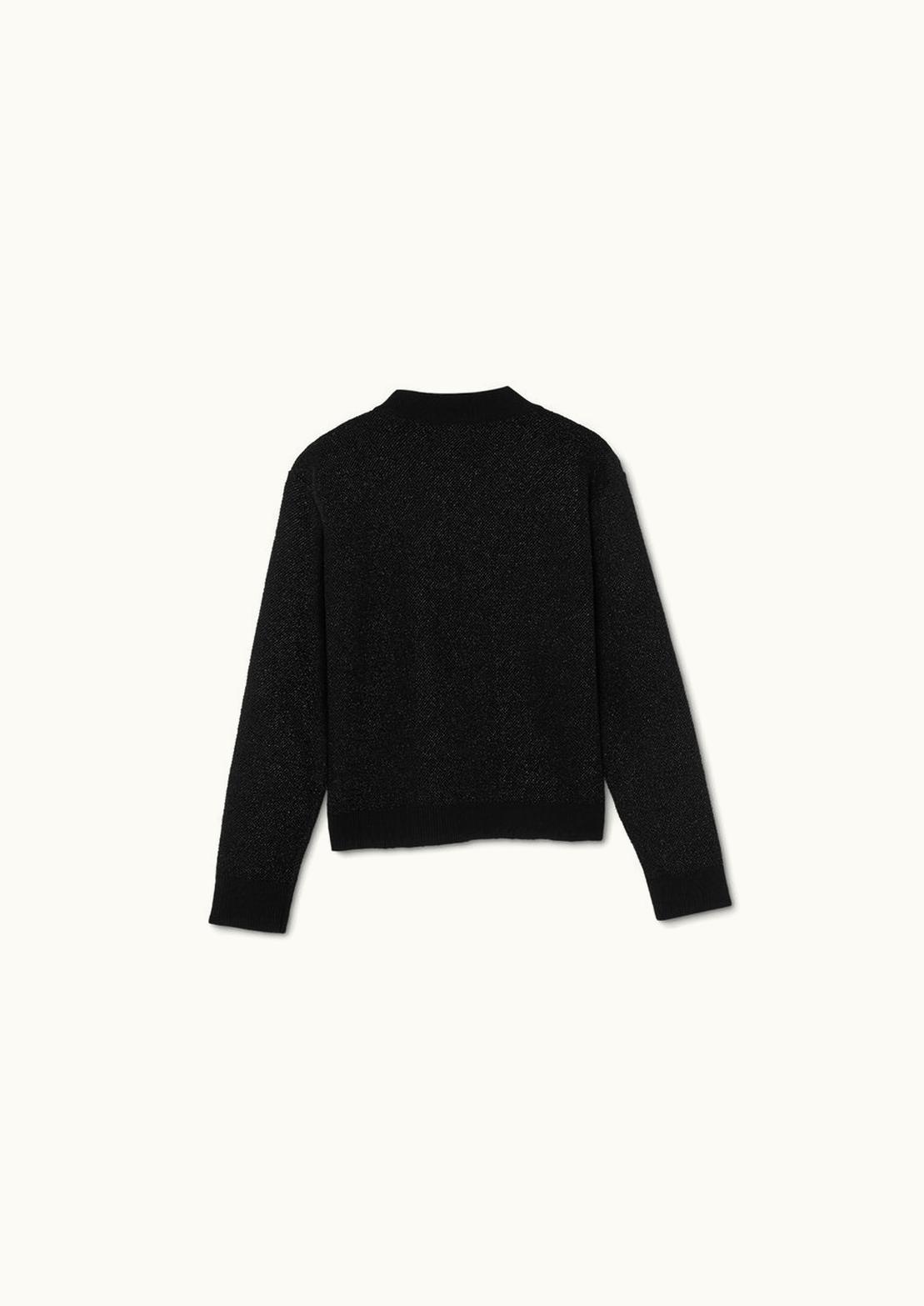 Versace Versace Medusa Kids Lurex Knit Cardigan Black