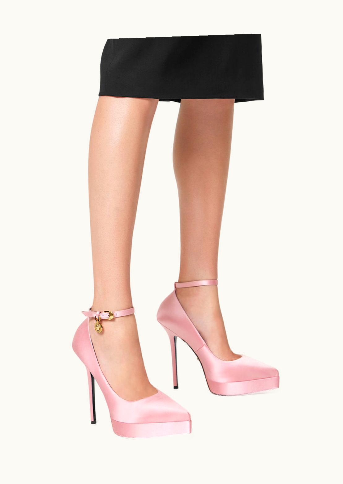 Versace Versace Lycia Satin Platform Pumps Pink