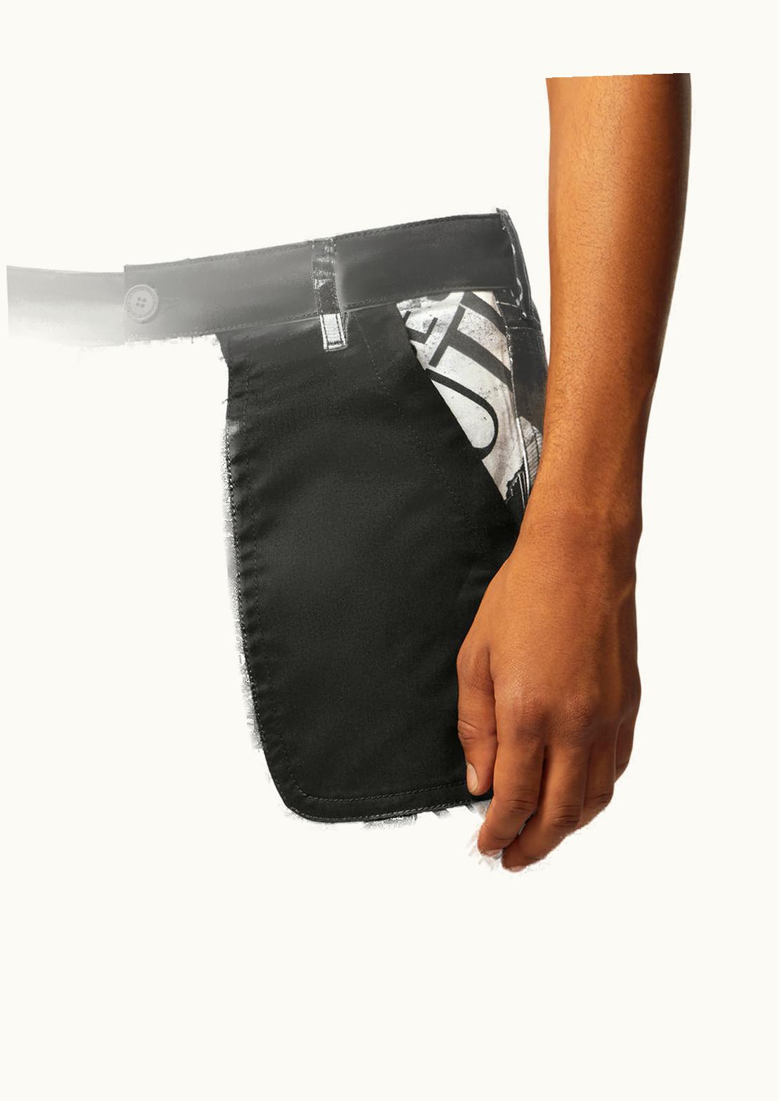 Versace Versace Piece Number Magazine Cargo Trousers Black Print