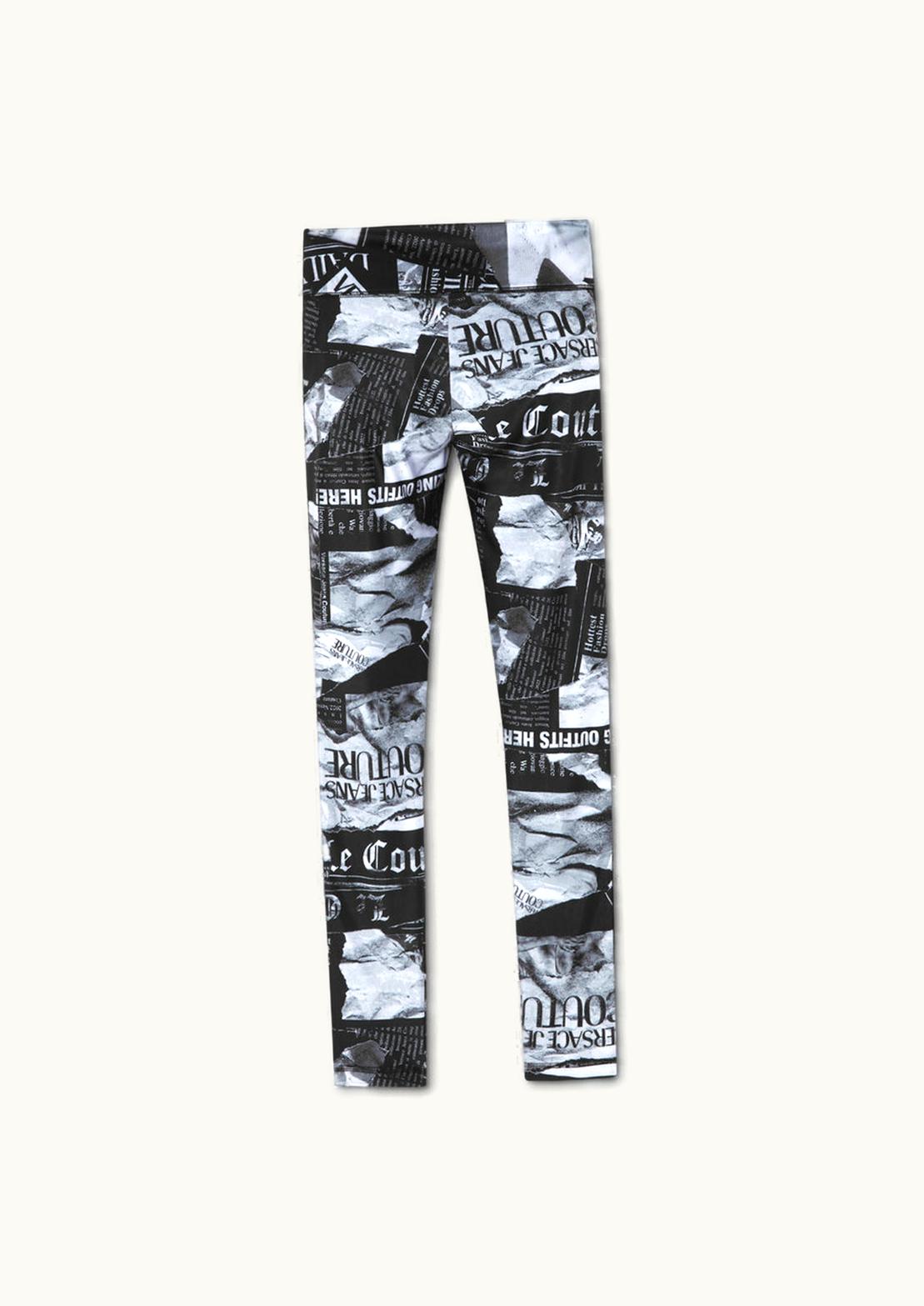 Versace Versace Magazine Leggings Black, Print
