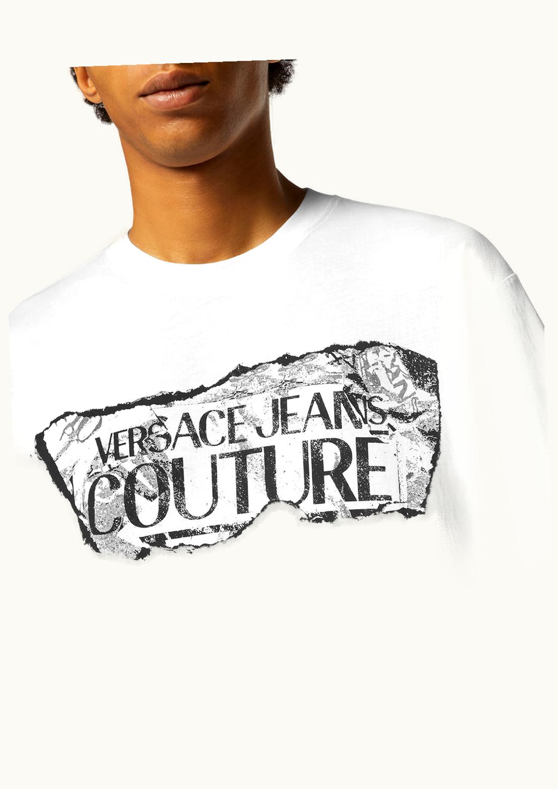 Versace Versace Magazine Logo T-Shirt White, Print