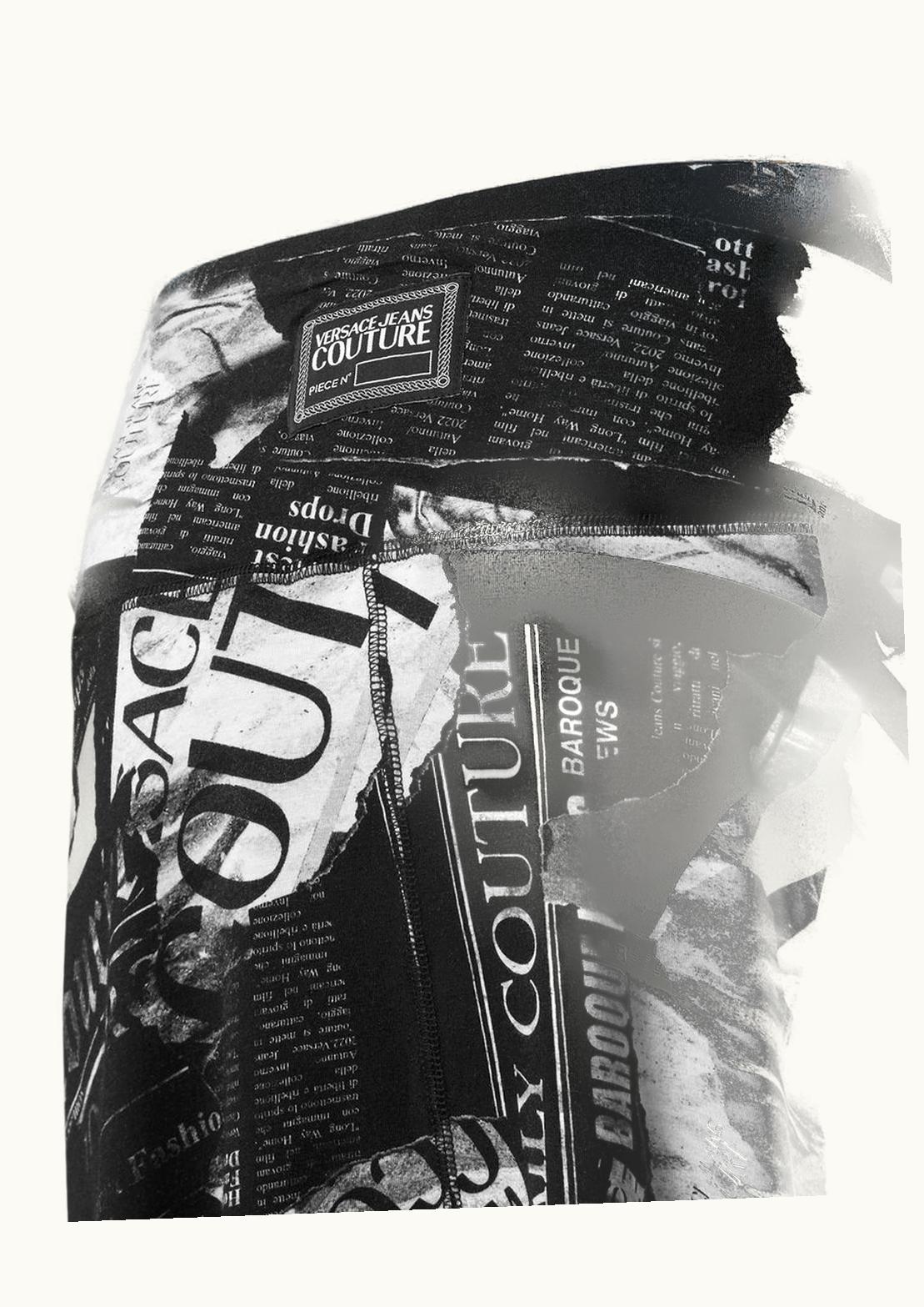 Versace Versace Magazine Mini Skirt Black, Print