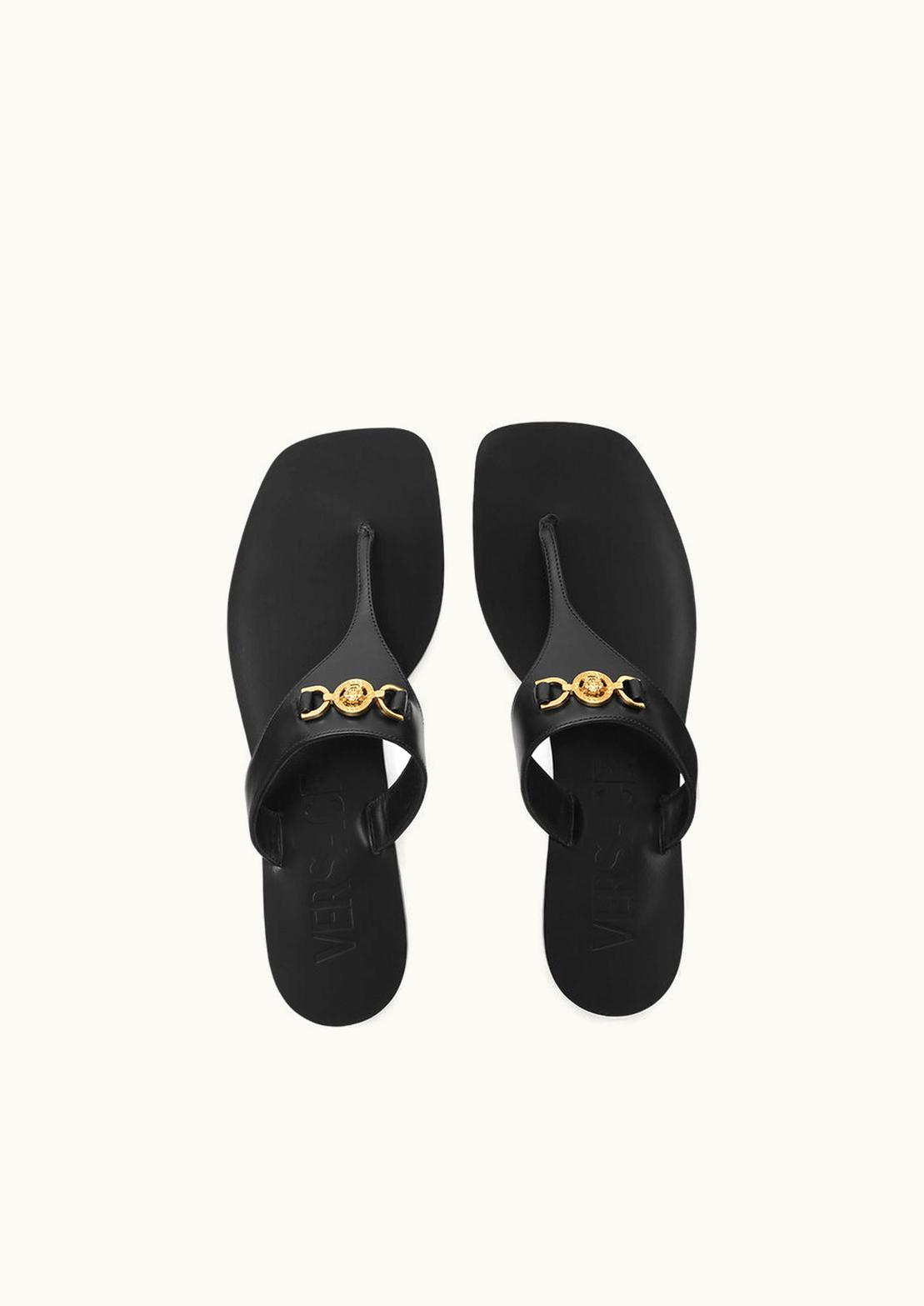 Versace Versace Medusa '95 Flat Sandals Black, Gold
