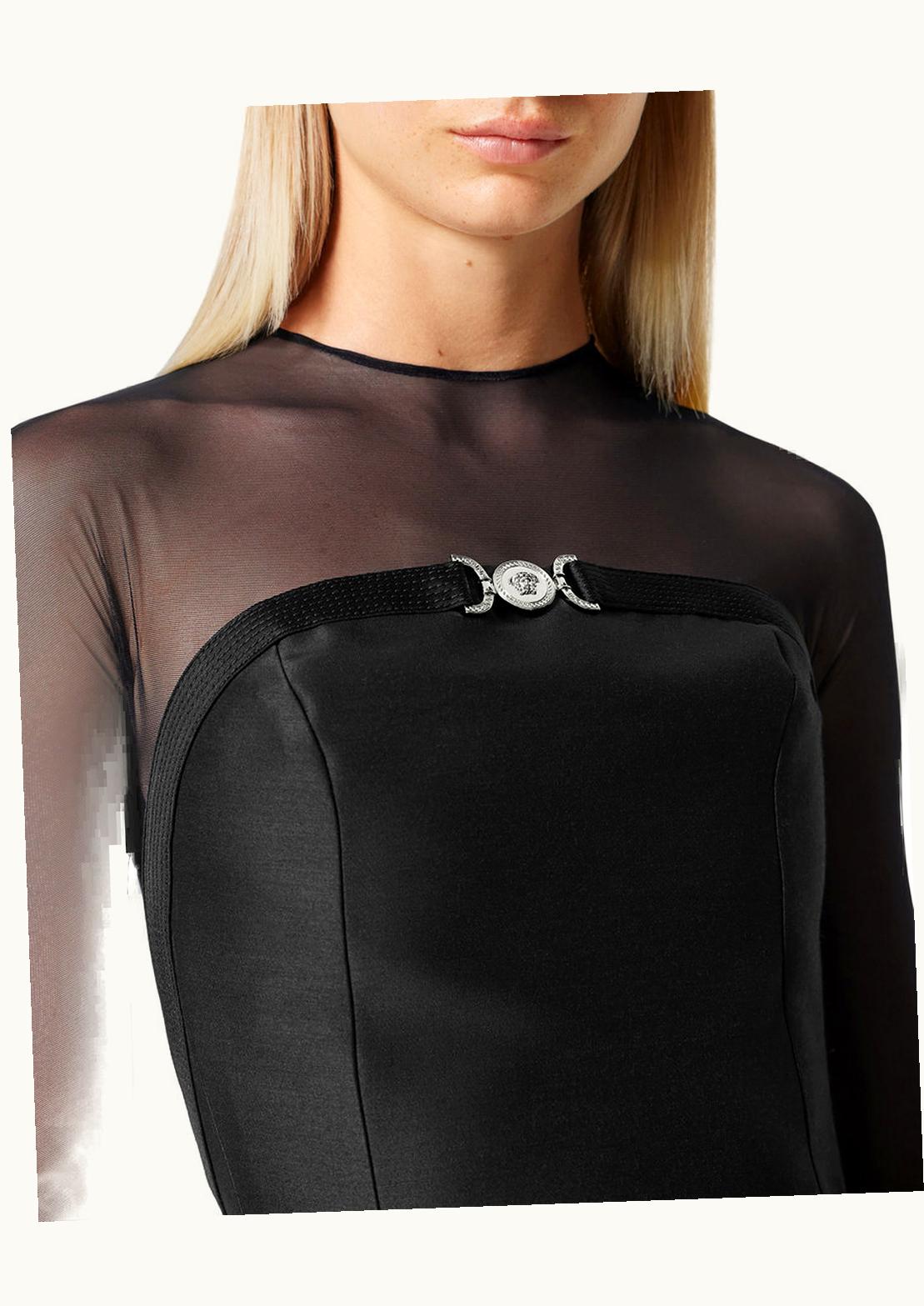 Versace Versace Medusa '95 Folded Mini Dress Black