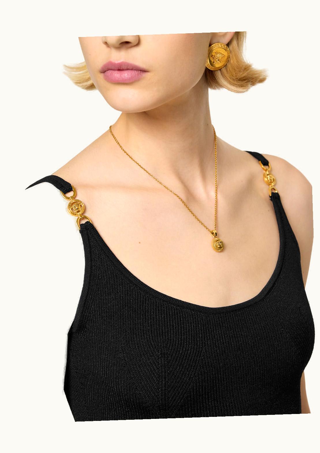 Versace Versace Medusa '95 Knit Crop Top Black