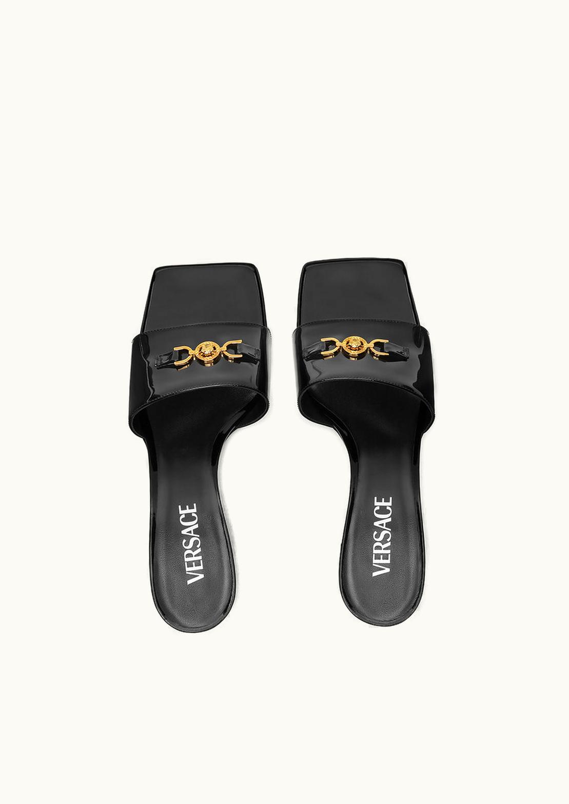 Versace Versace Medusa '95 Patent Mules Black, Gold