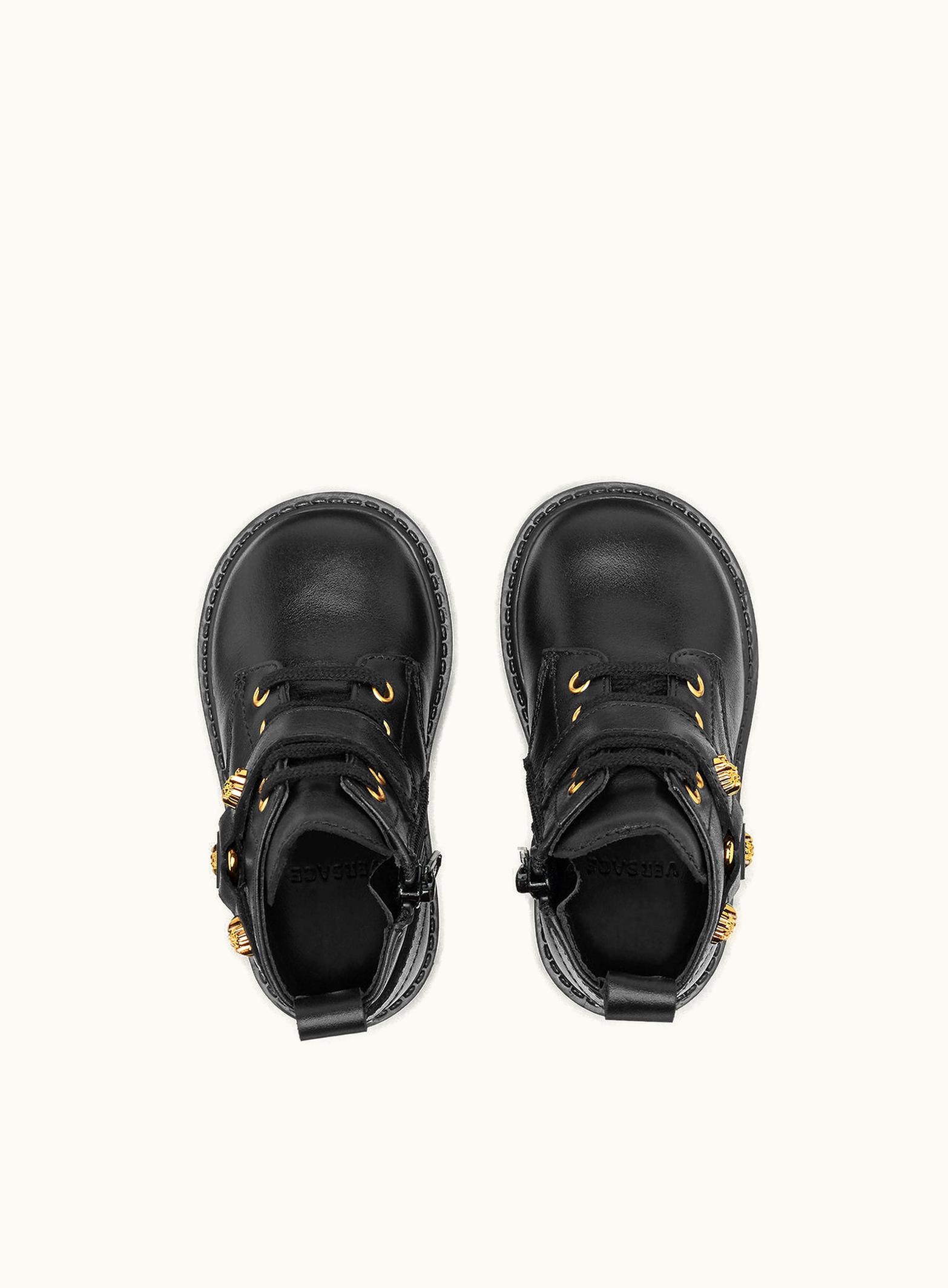 Versace Versace Medusa Baby Biker Boots Black, Gold