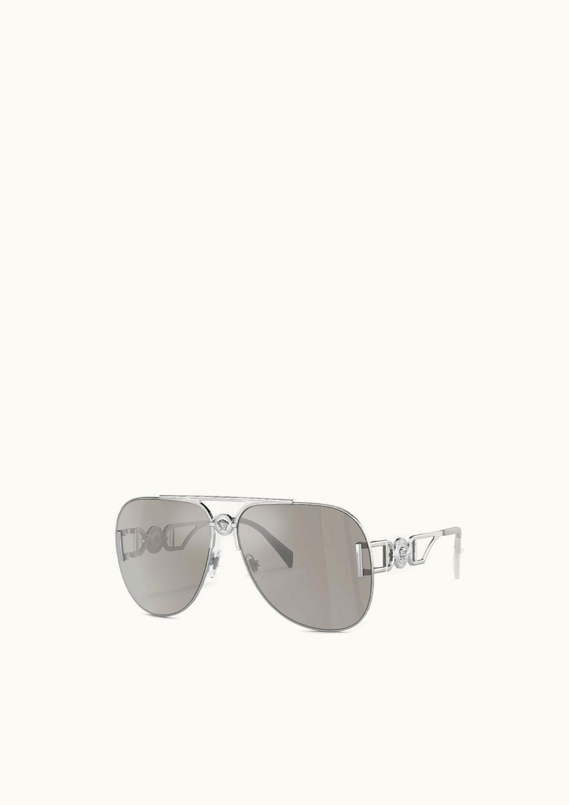 Versace Versace Medusa Biggie Pilot Sunglasses Silver