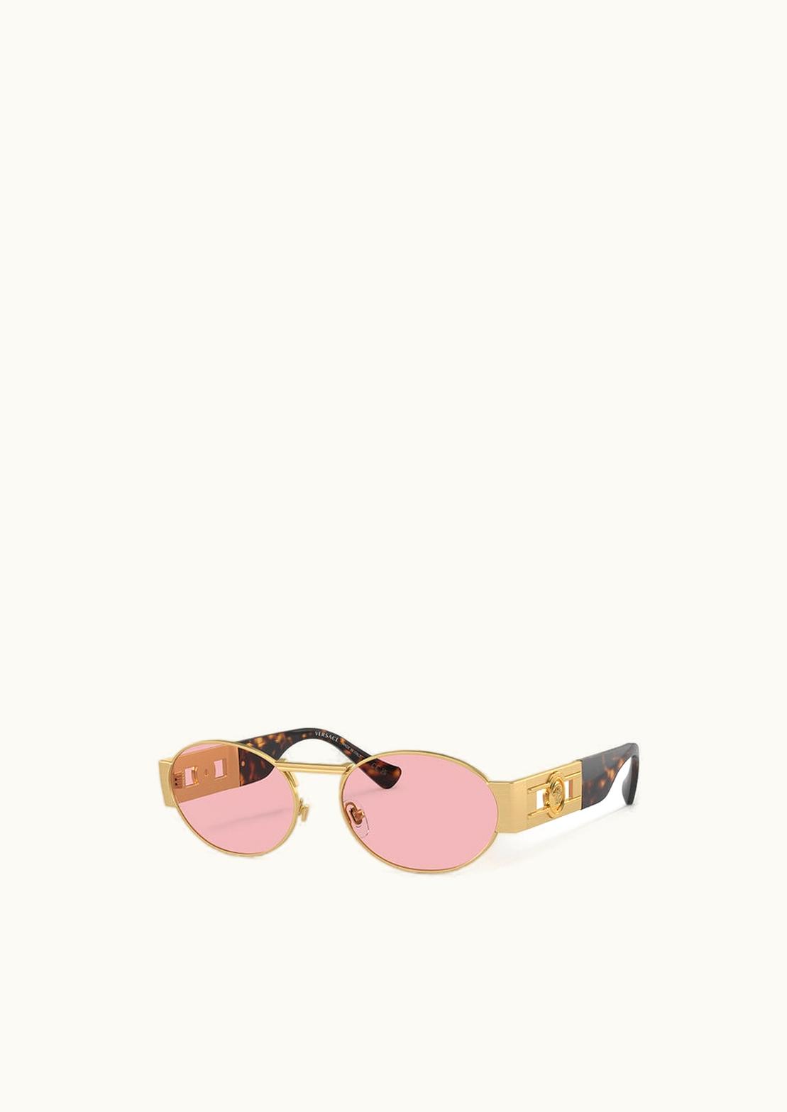 Versace Versace Medusa Deco Oval Sunglasses Havana, Gold