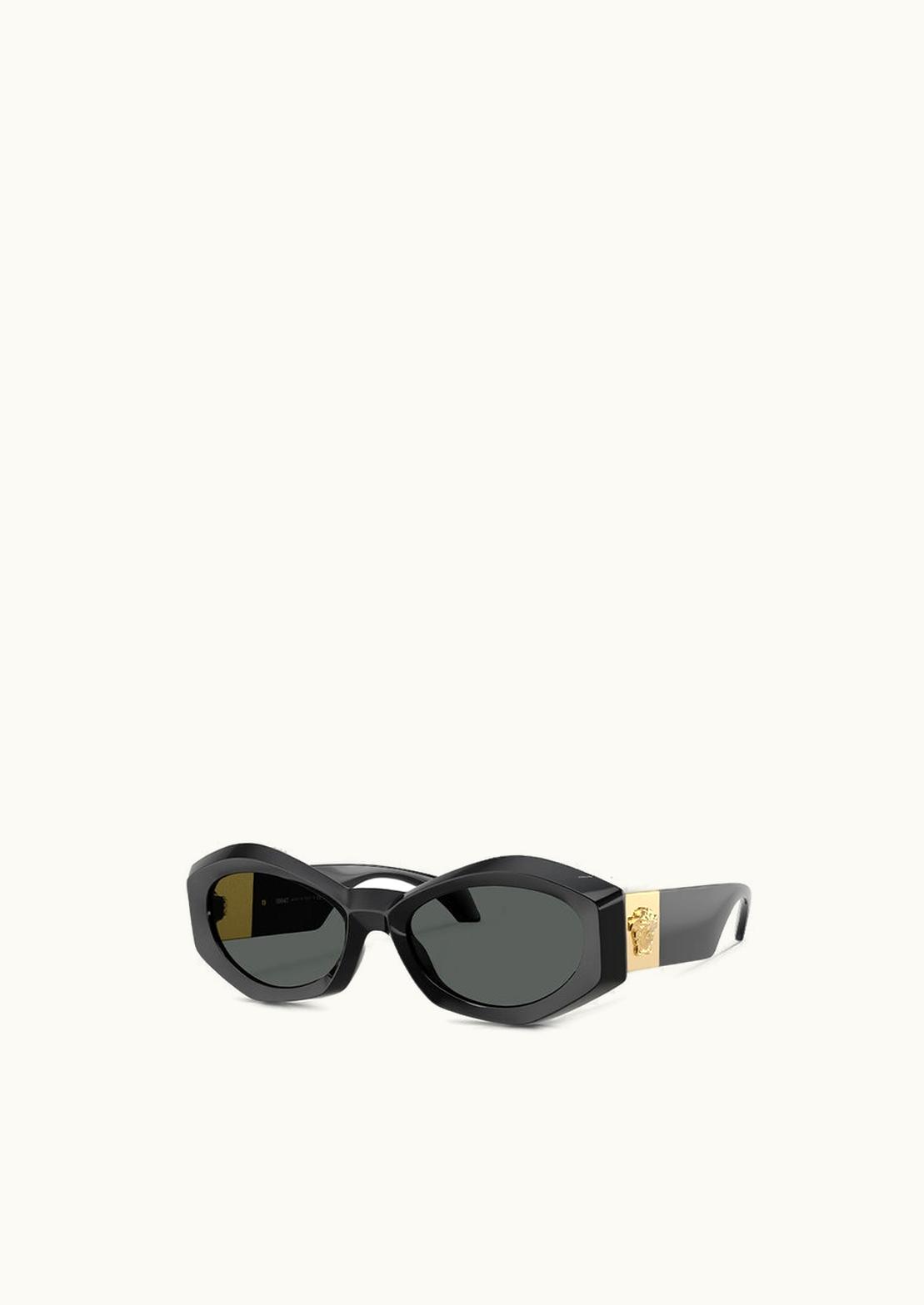 Versace Versace Medusa Plaque Irregular Sunglasses Black