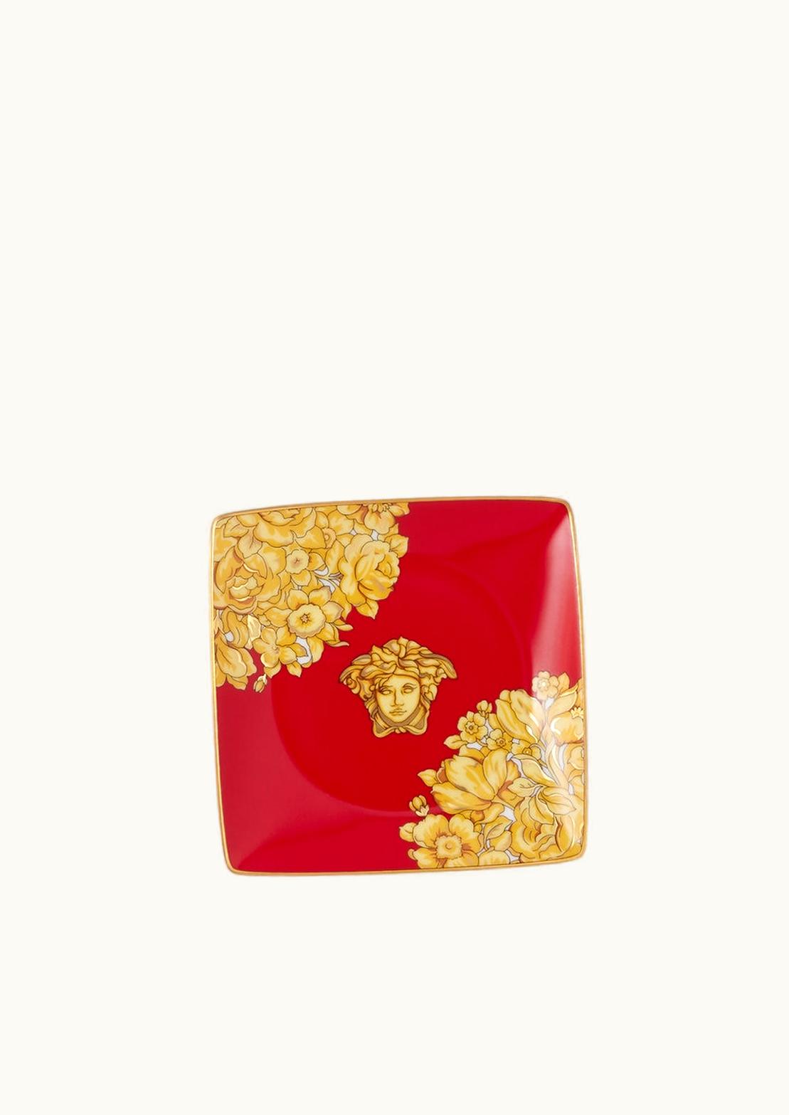 Versace Versace Medusa Rhapsody Square Plate 12 CM Red