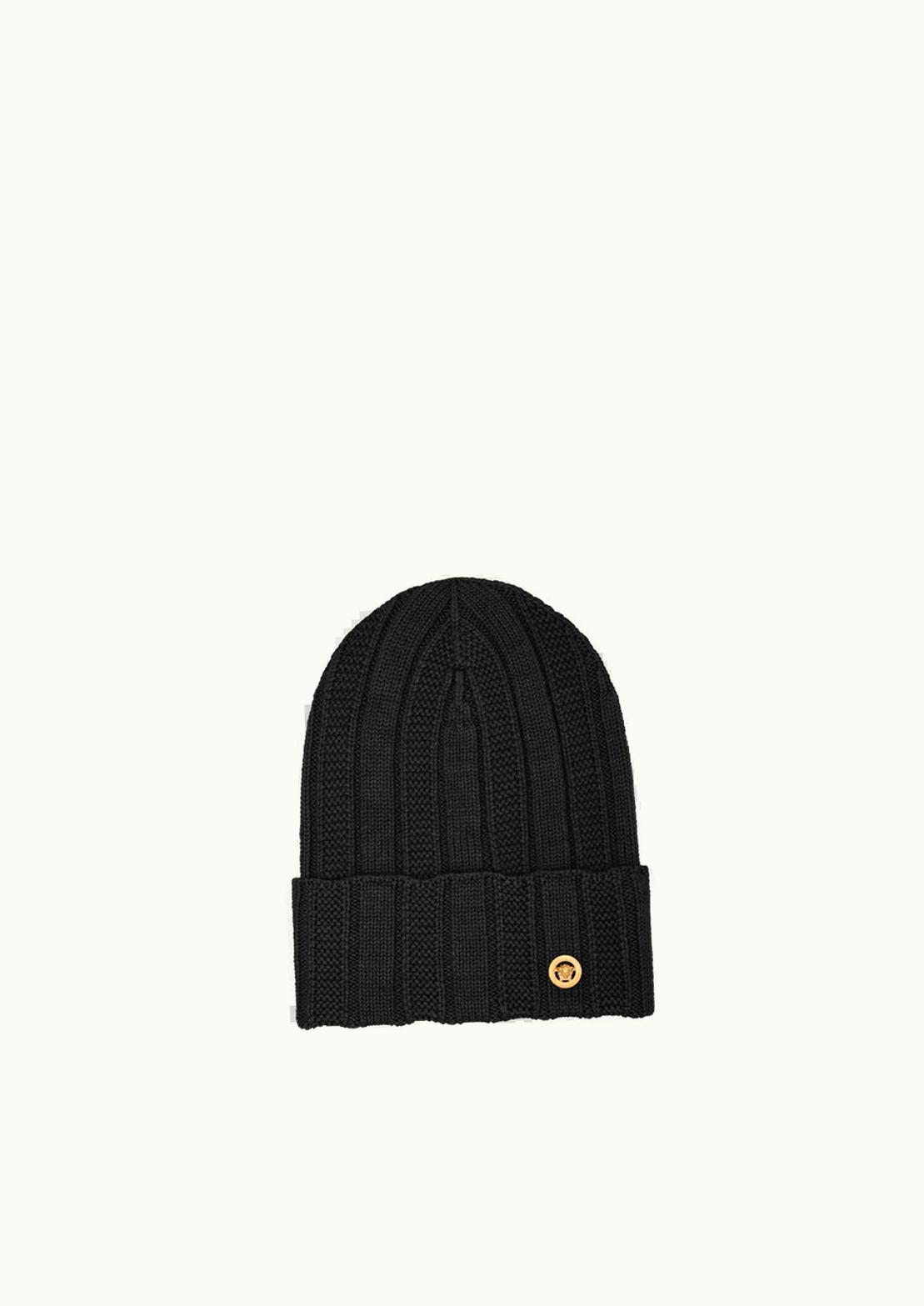 Versace Versace Medusa Ribbed Knit Beanie Black