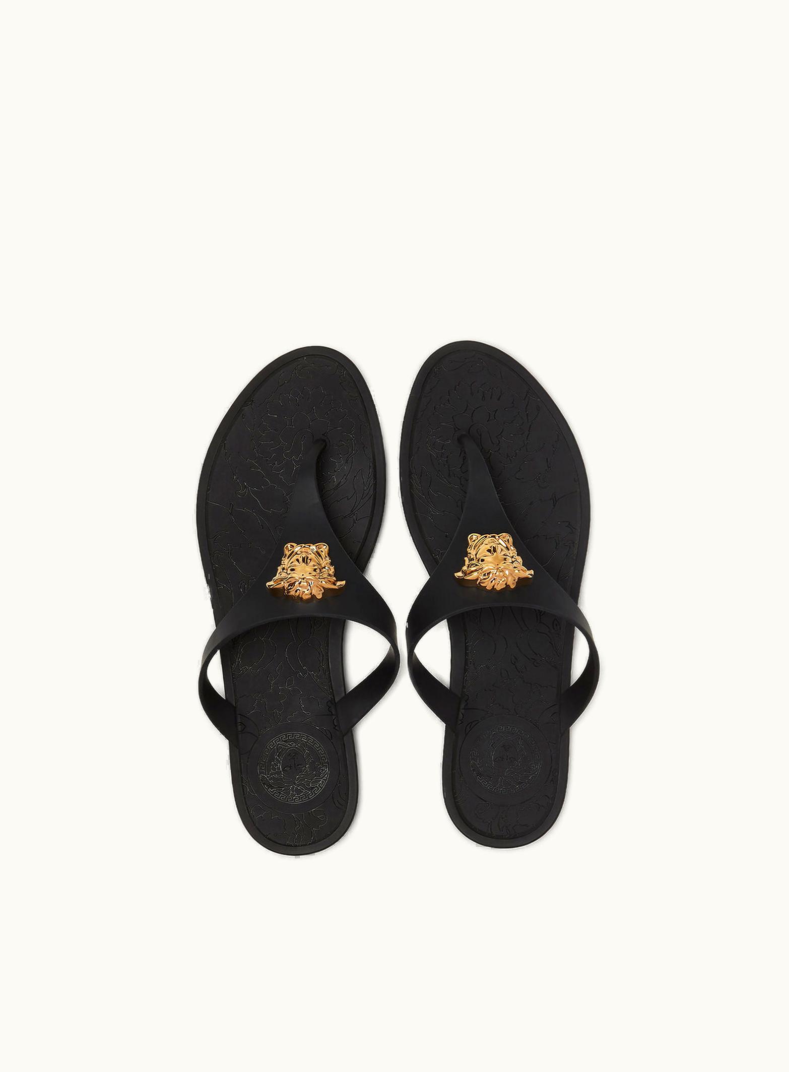 Versace Versace Barocco Medusa Sandals Rubber Black
