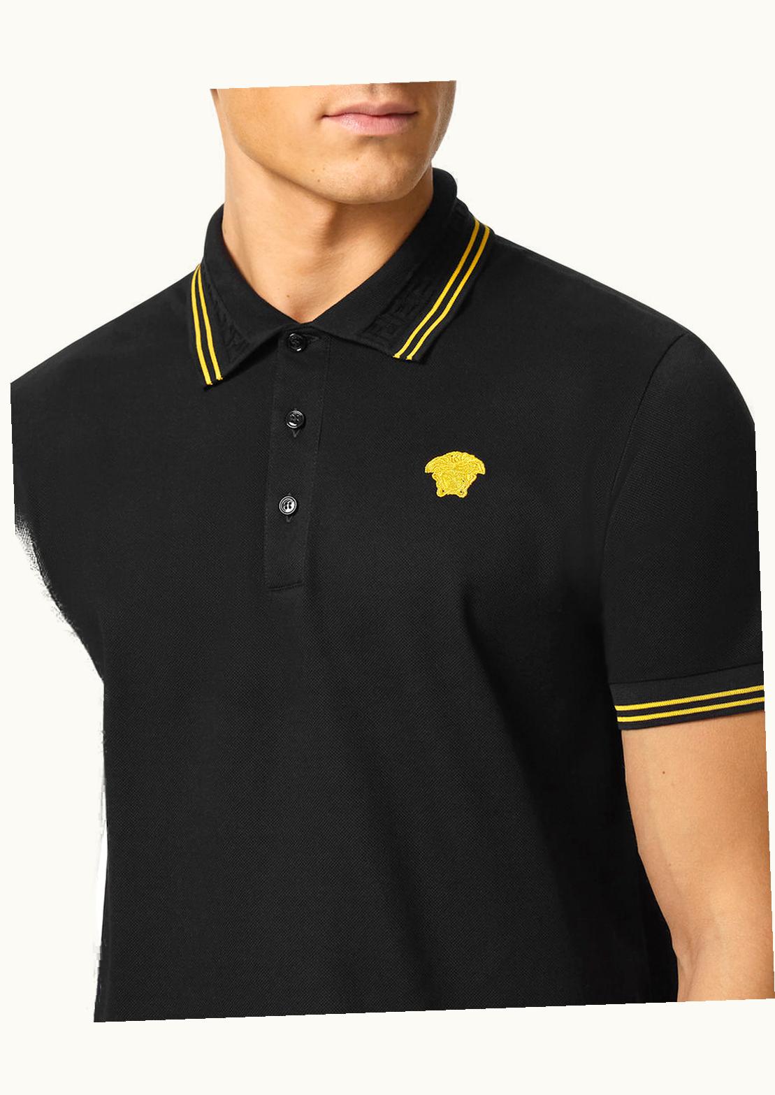 Versace Versace Medusa Short-Sleeved Polo Shirt Black
